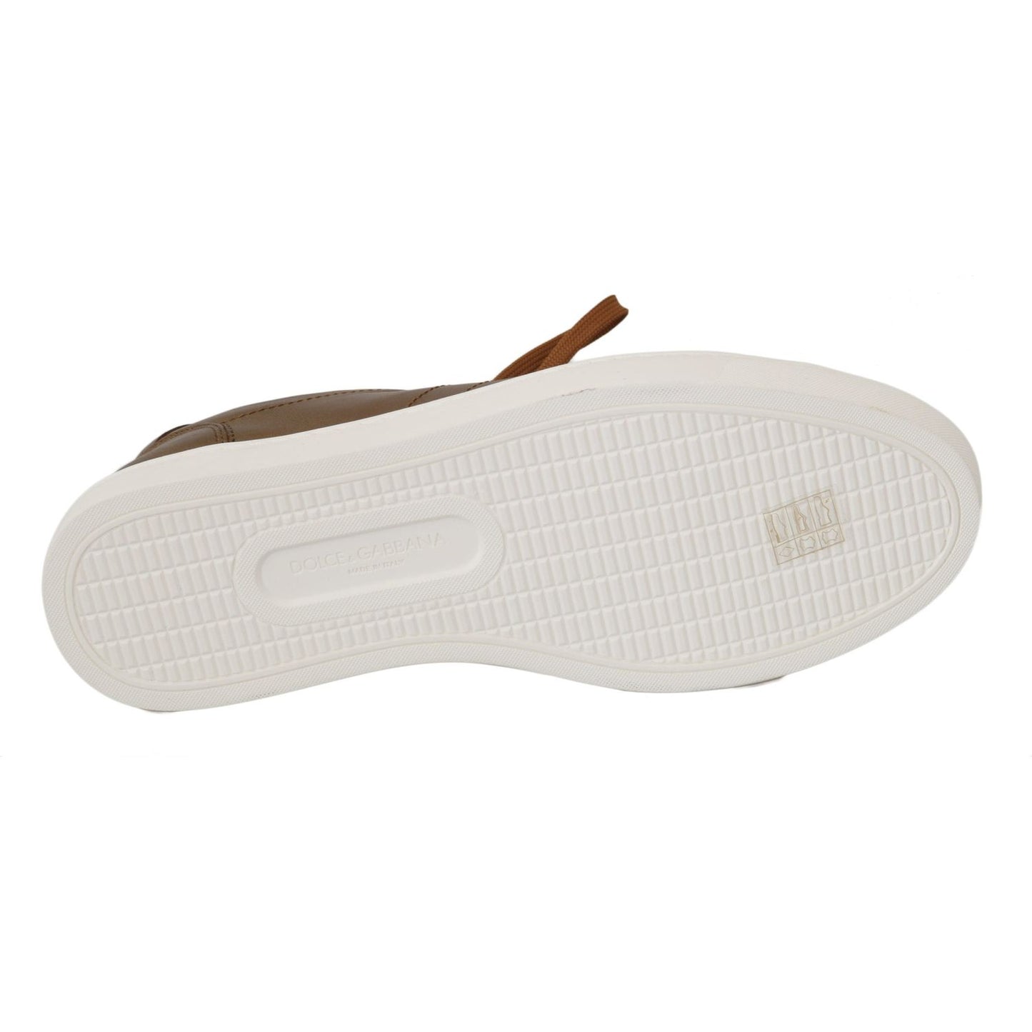 Dolce & Gabbana Golden Metallic Leather Sneakers Dolce & Gabbana Light Gray