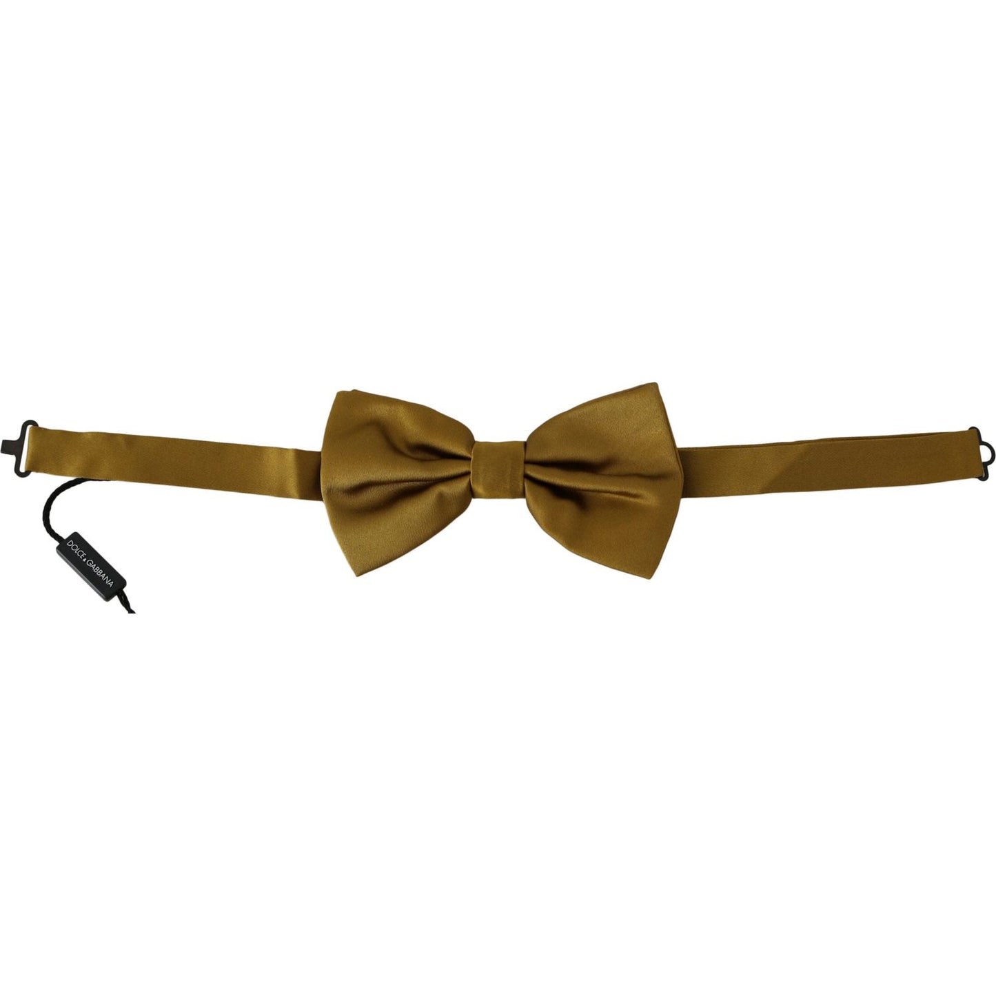 Dolce & Gabbana Elegant Mustard Silk Bow Tie Bow Tie Dolce & Gabbana Saddle Brown