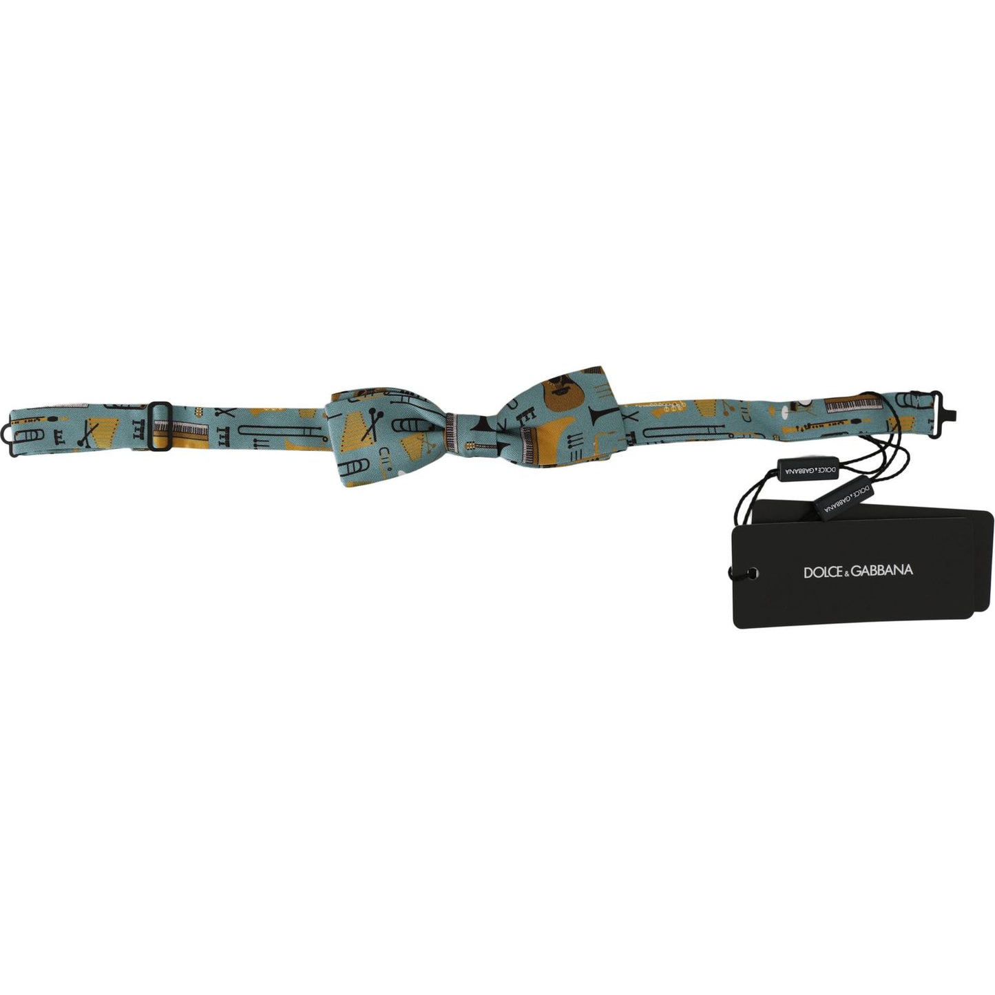 Dolce & Gabbana Elegant Mint Green Jazz Club Silk Bow Tie Bow Tie Dolce & Gabbana Dark Slate Gray