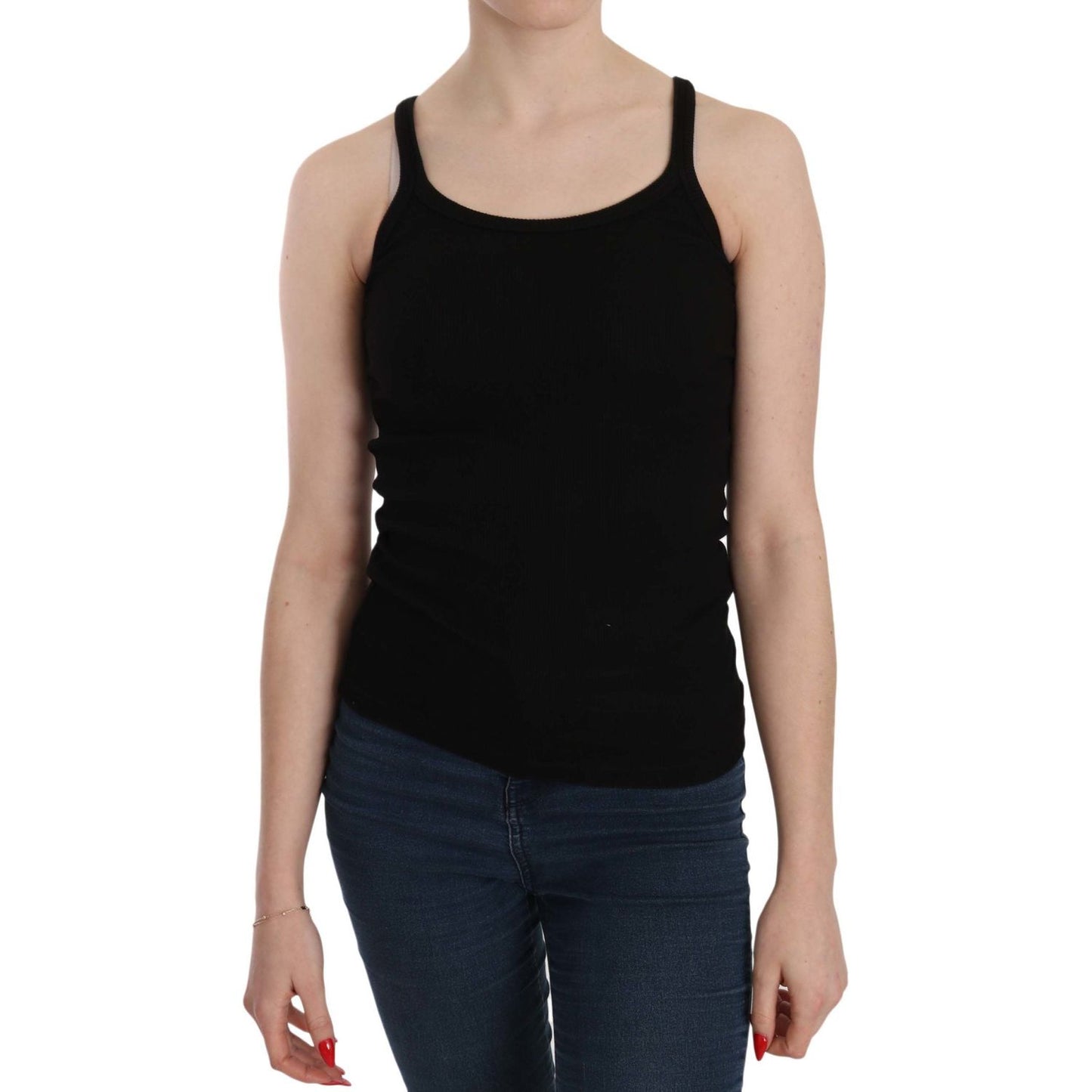 PINK MEMORIES Chic Sleeveless Spaghetti Strap Top PINK MEMORIES Black
