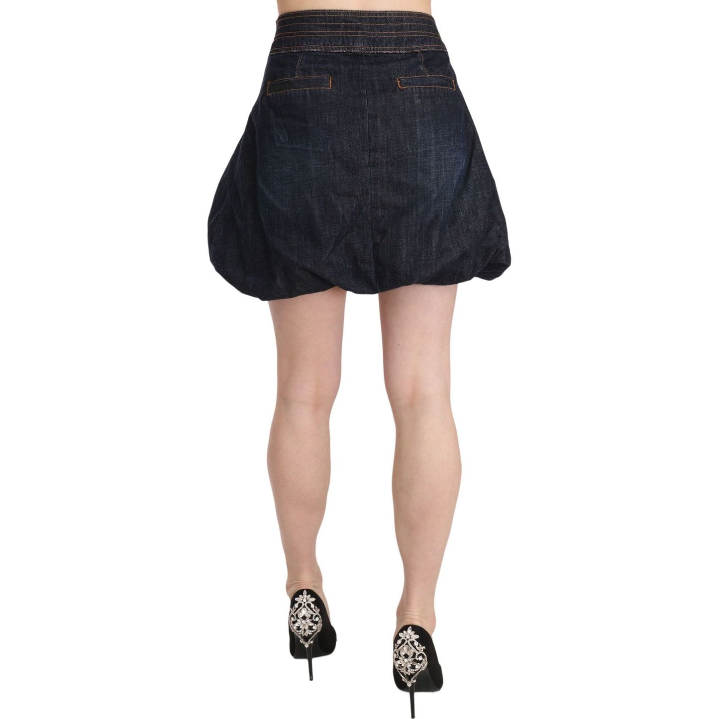 Exte Chic Dark Blue A-Line Mini Skirt Exte Dark Slate Gray