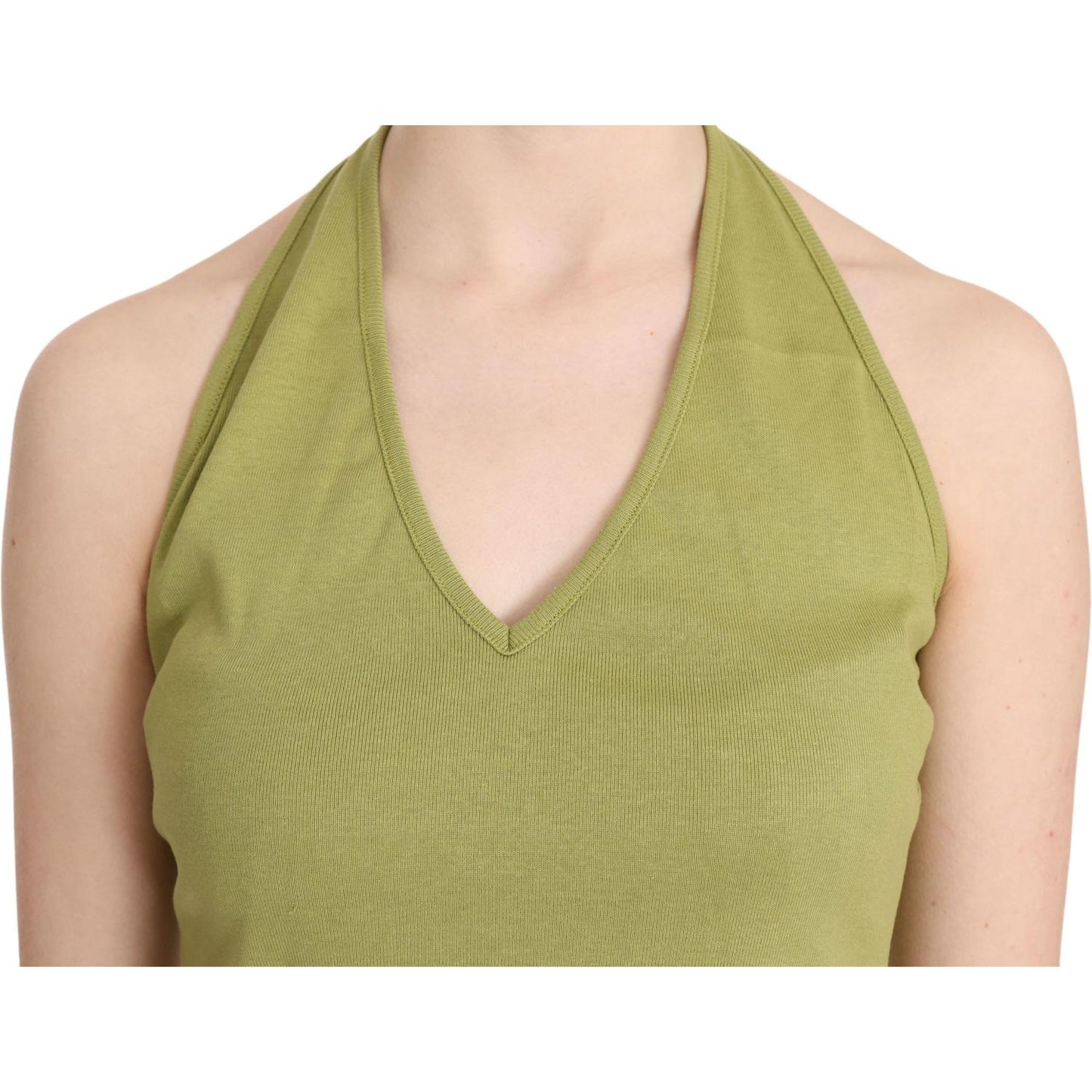 GF Ferre Chic Halter Sleeveless Casual Tank Top GF Ferre Dark Khaki