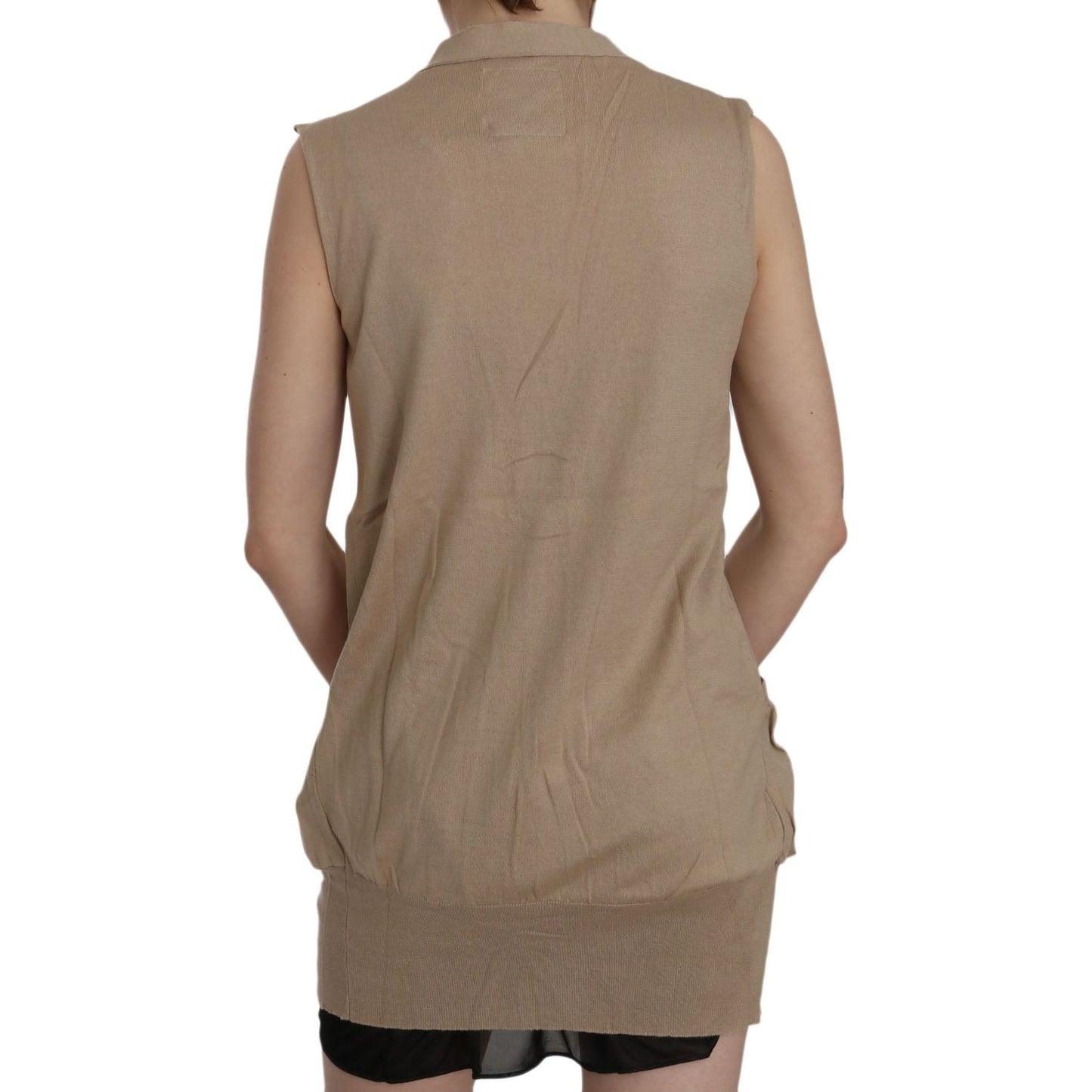 PINK MEMORIES Elegant Sleeveless Cotton Vest PINK MEMORIES Dim Gray