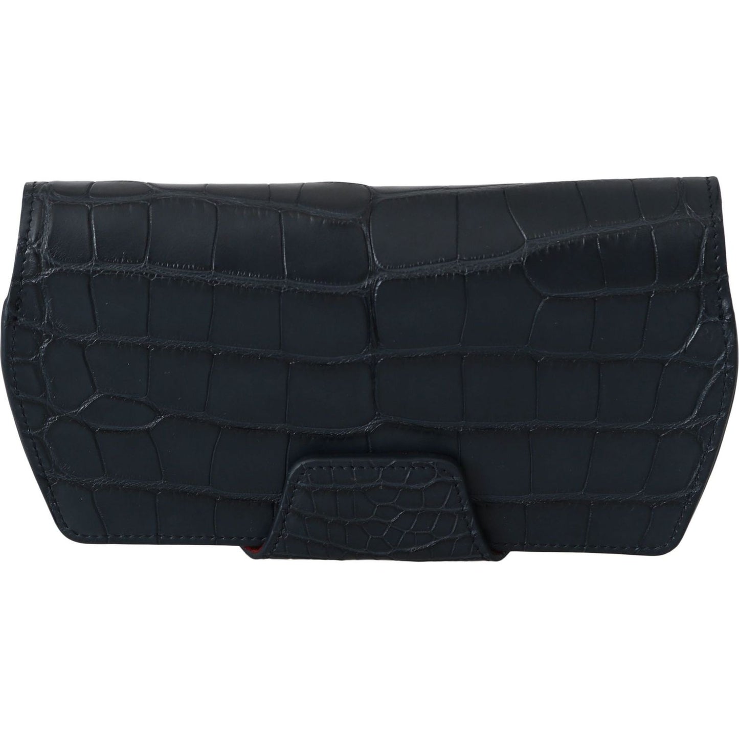 Dolce & Gabbana Elegant Blue Crocodile Leather Eyewear Pouch leather accessories Dolce & Gabbana Dark Slate Gray