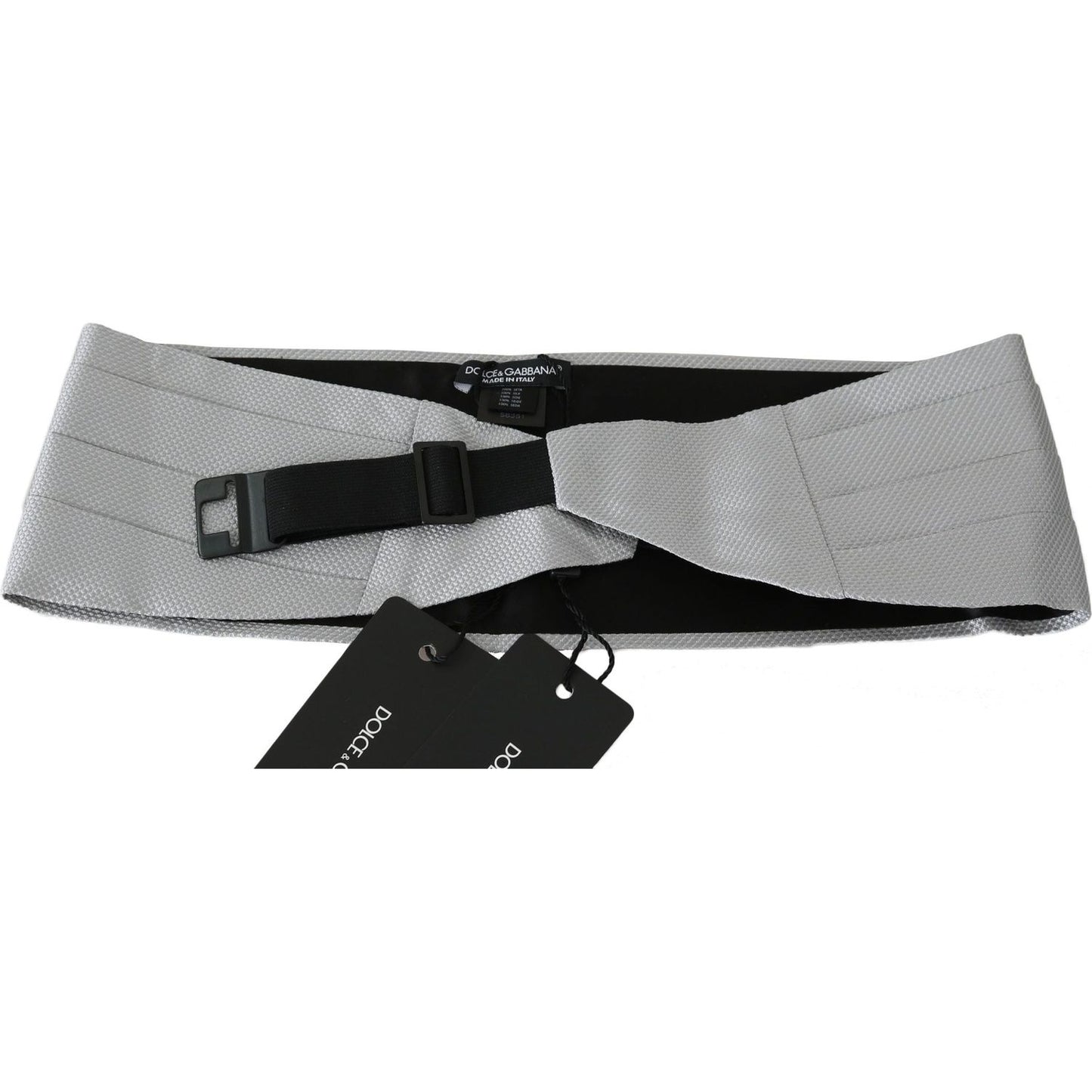 Dolce & Gabbana Elegant Silk Gray Cummerbund Dolce & Gabbana Dark Gray