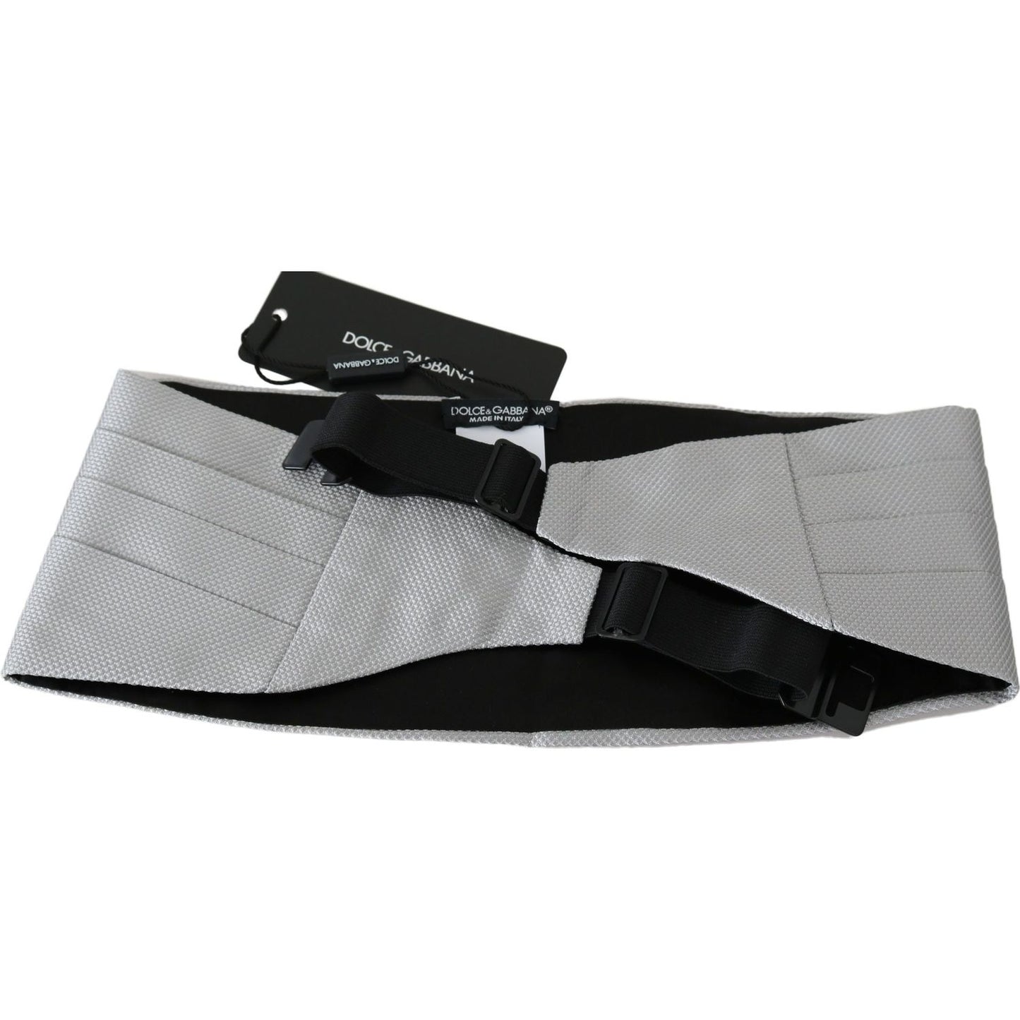 Dolce & Gabbana Elegant Silk Gray Cummerbund Dolce & Gabbana Dark Gray