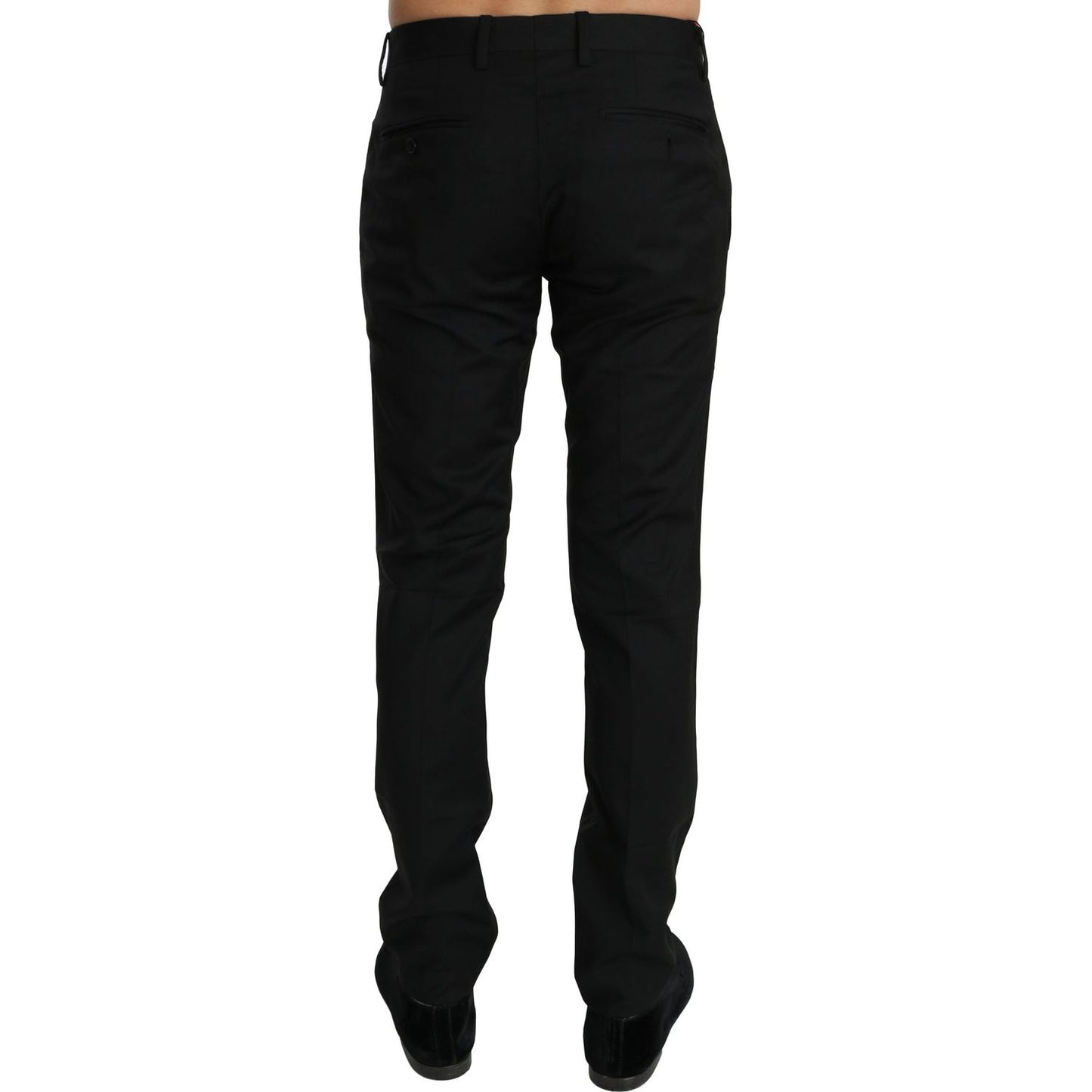 Dolce & Gabbana Elegant Black Wool Dress Pants Jeans & Pants Dolce & Gabbana Black