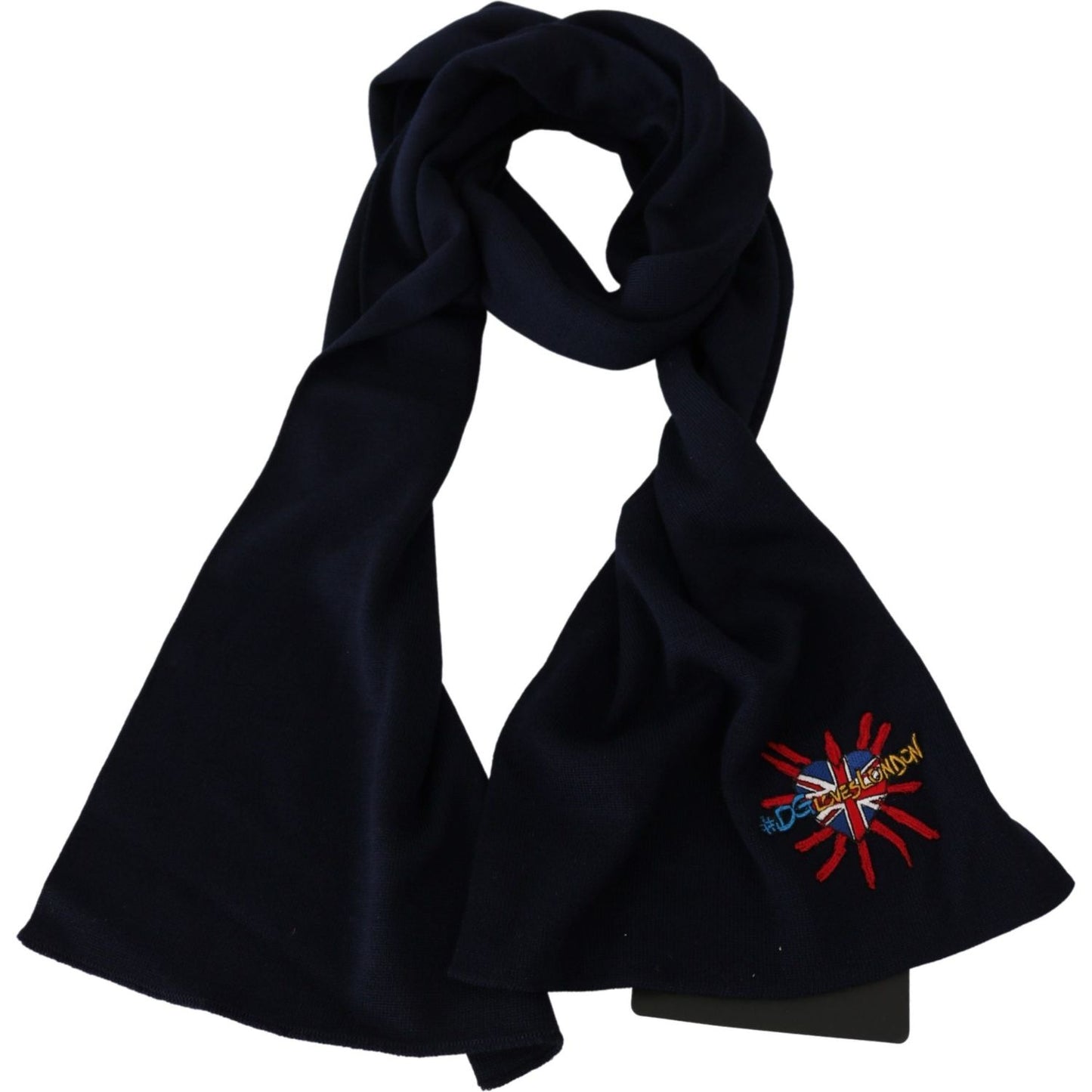 Dolce & Gabbana Elegant Virgin Wool Men's Scarf Wool Wrap Shawls Dolce & Gabbana Black