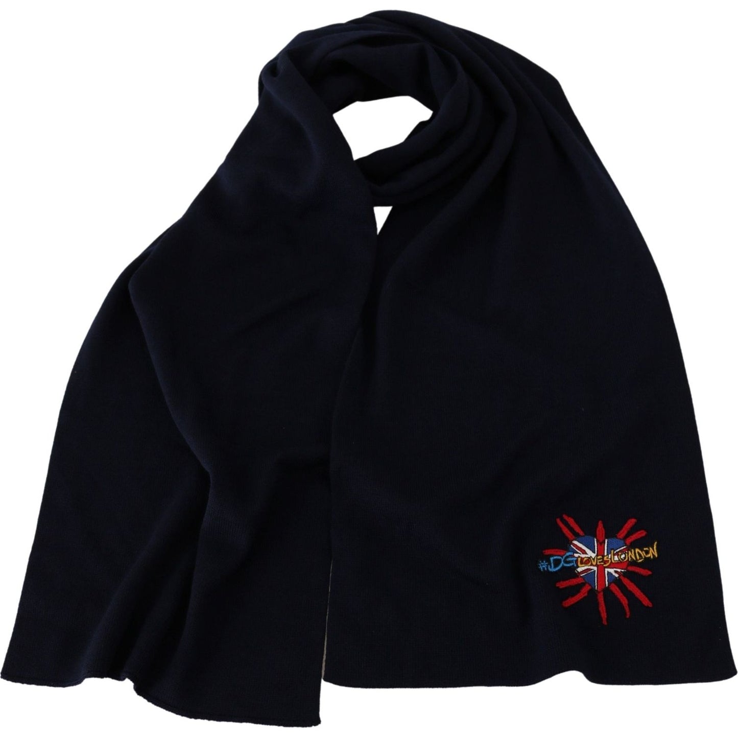 Dolce & Gabbana Elegant Virgin Wool Men's Scarf Wool Wrap Shawls Dolce & Gabbana Black