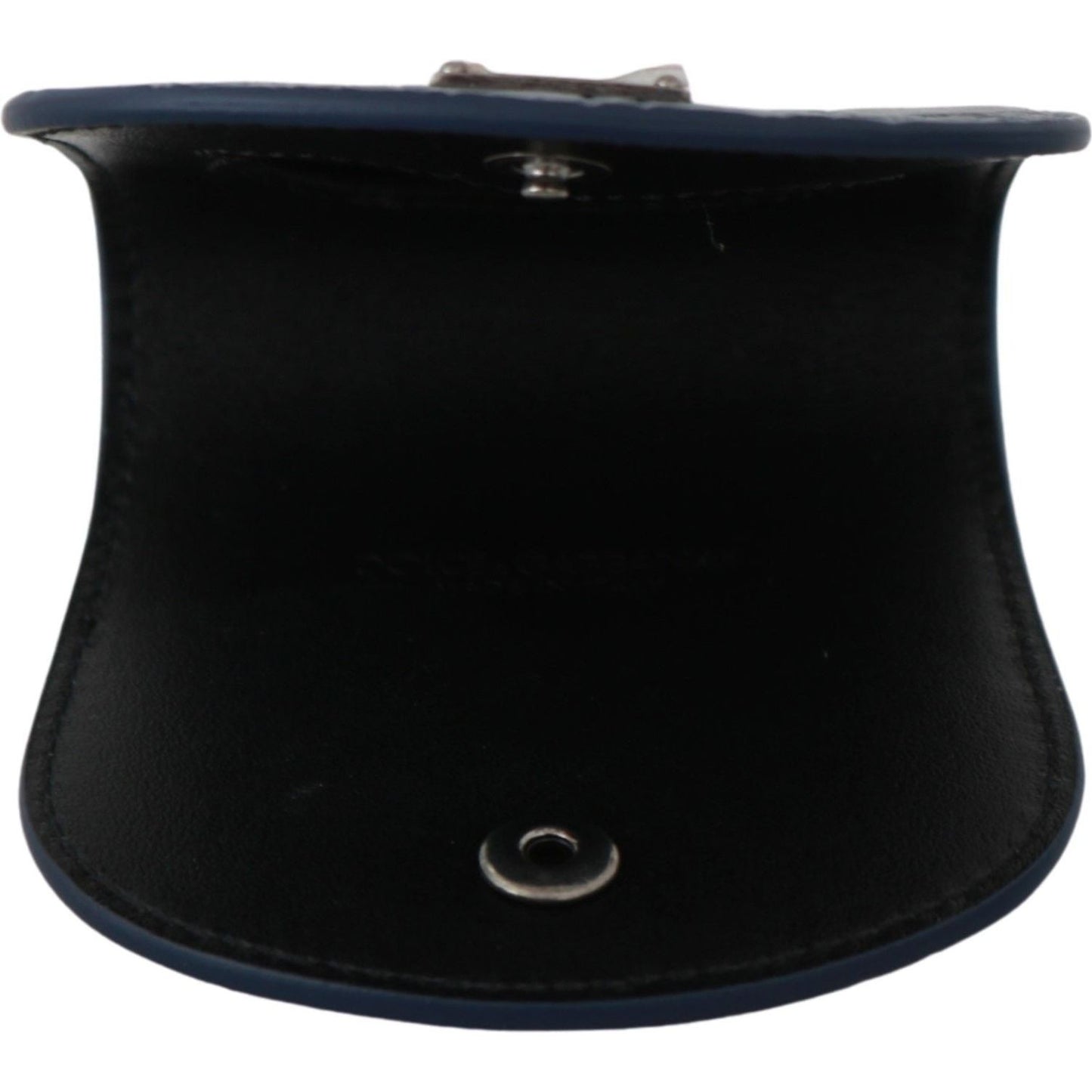 Dolce & Gabbana Sleek Blue Caimano Condom Case Wallet Condom Case Dolce & Gabbana Black