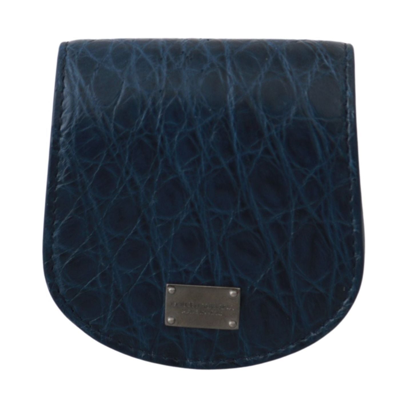 Dolce & Gabbana Elegant Blue Caimano Leather Condom Case Wallet Condom Case Dolce & Gabbana Dark Slate Gray