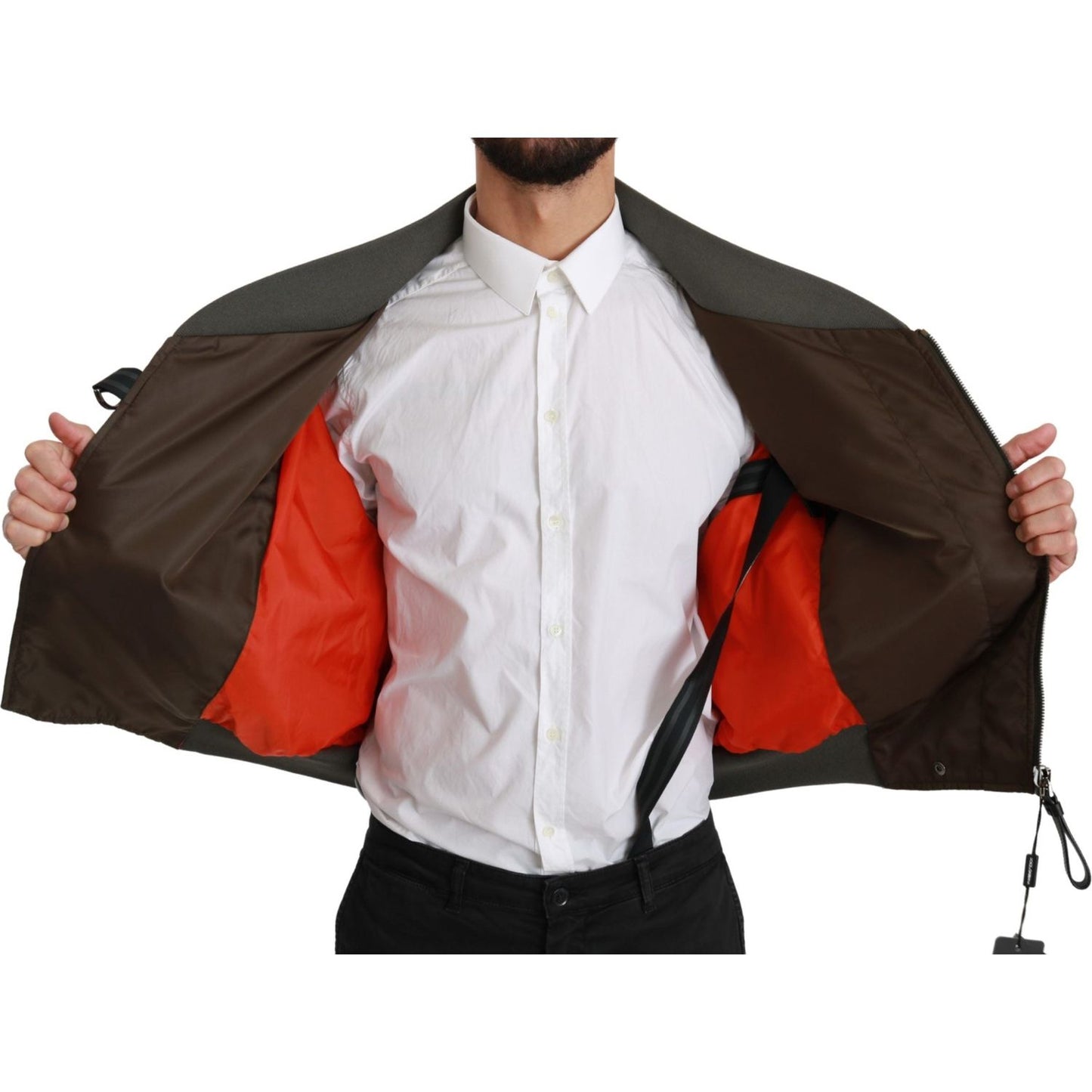 Dolce & Gabbana Sequined Double-Breasted Bomber Jacket Coats & Jackets Dolce & Gabbana Gray