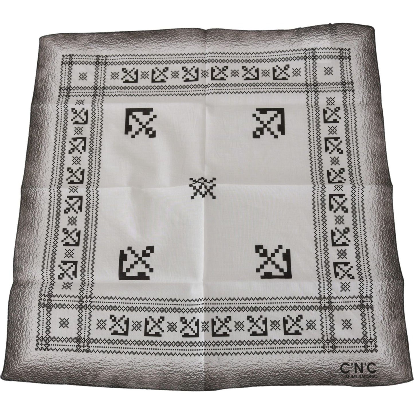 Costume National Chic White Cotton Men's Scarf Costume National Gray