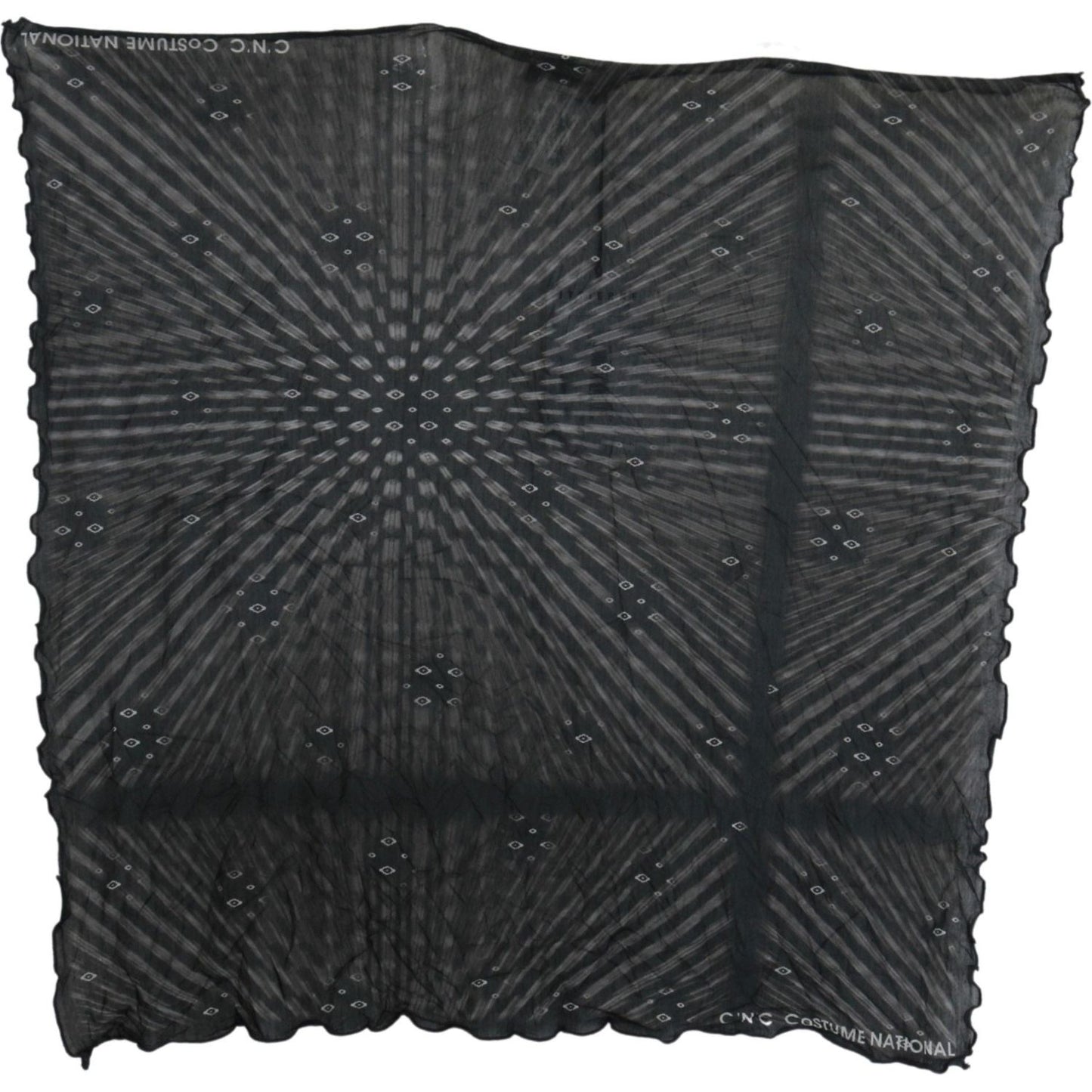 Costume National Elegant Black Striped Men's Viscose Scarf Scarves Costume National Dark Slate Gray