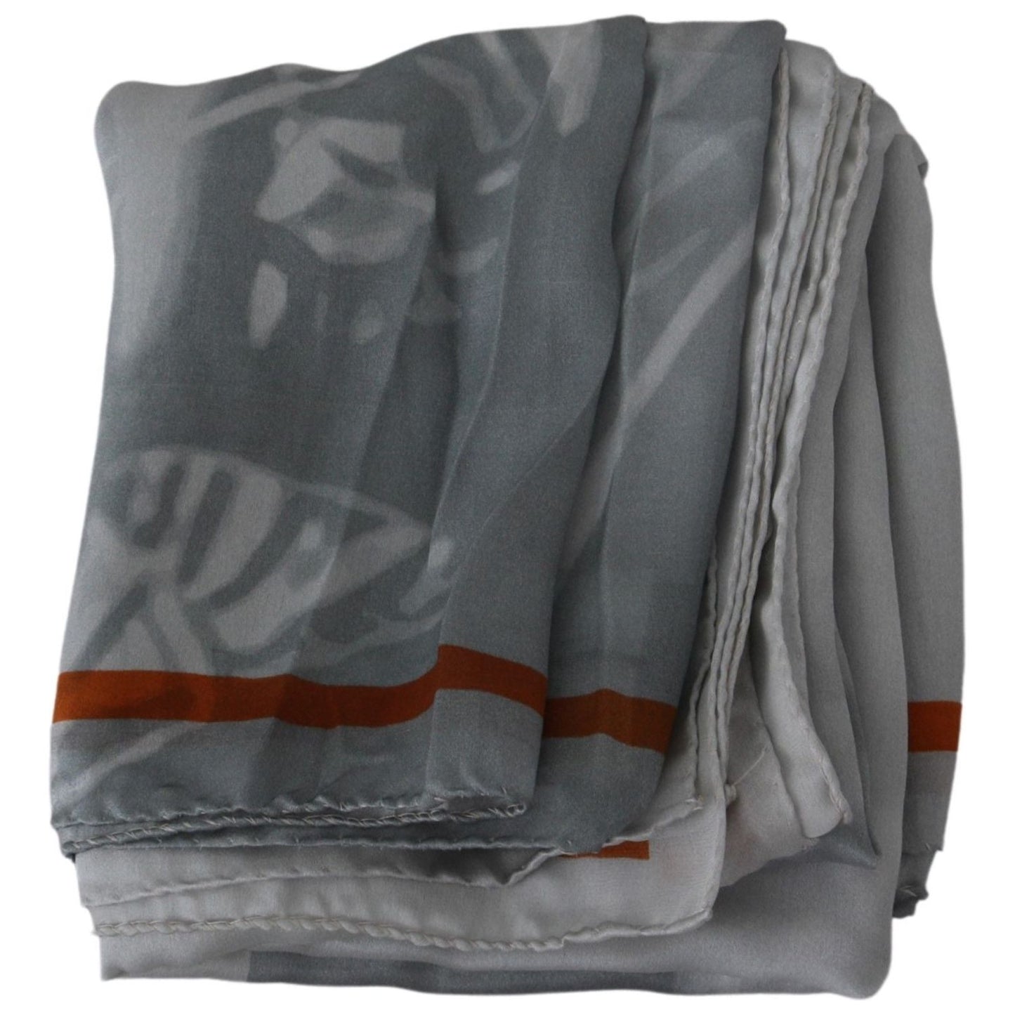 Costume National Elegant Silk Floral Scarf Silk Wrap Shawls Costume National Dim Gray