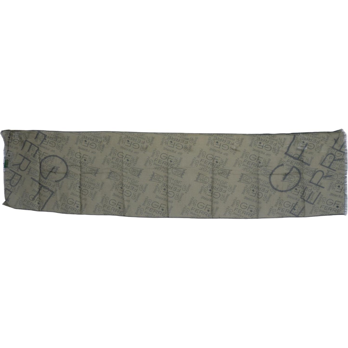 GF Ferre Elegant Patterned Wool-Blend Scarf GF Ferre Dim Gray