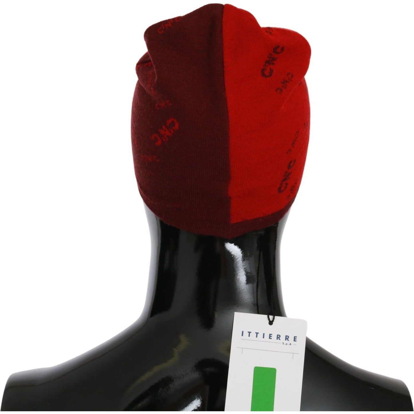 Costume National Chic Red Beanie Wool Blend Beanie Hat Costume National Black