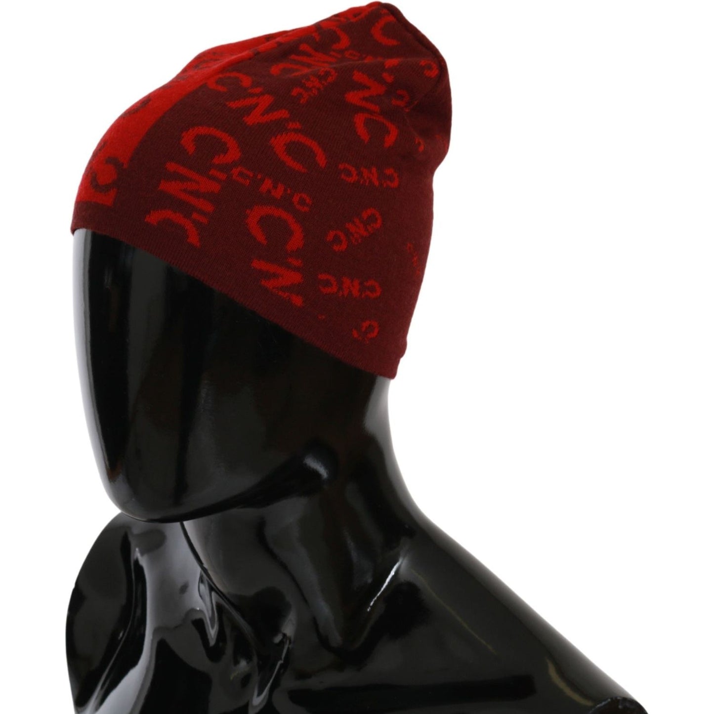 Costume National Chic Red Beanie Wool Blend Beanie Hat Costume National Black