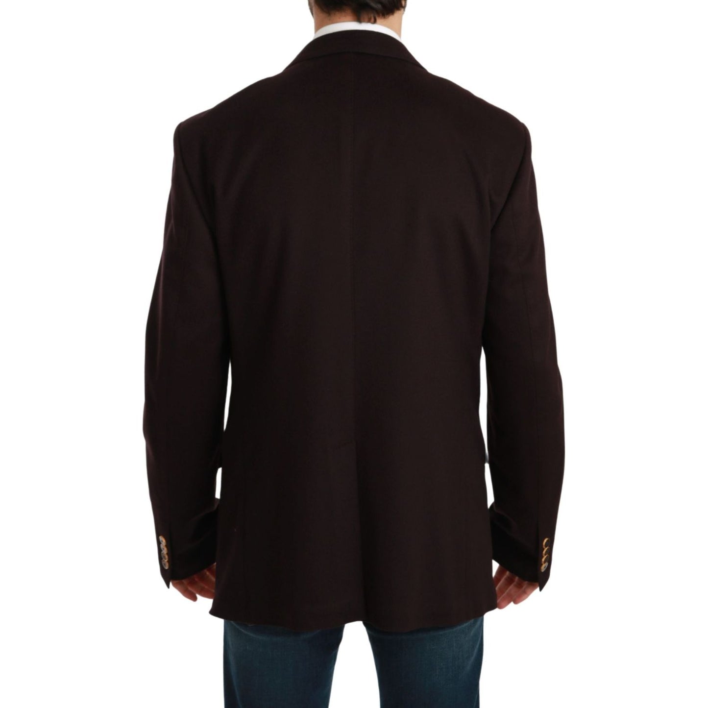 Dolce & Gabbana Elegant Bordeaux Taormina Cashmere Blazer Dolce & Gabbana Black
