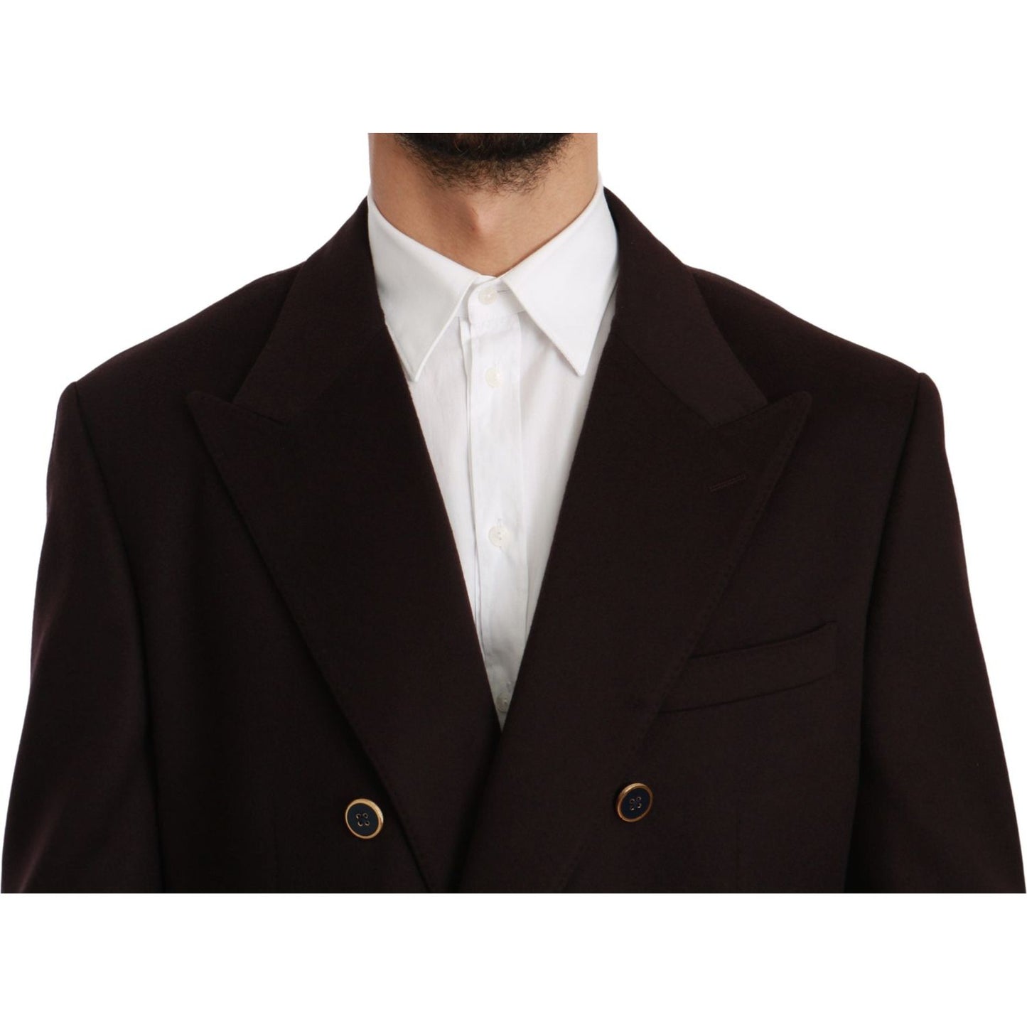 Dolce & Gabbana Elegant Bordeaux Taormina Cashmere Blazer Dolce & Gabbana Black