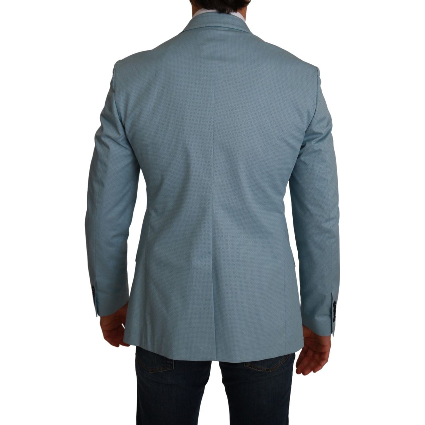 Dolce & Gabbana Elegant Blue Fantasy Pattern Blazer Dolce & Gabbana Dim Gray