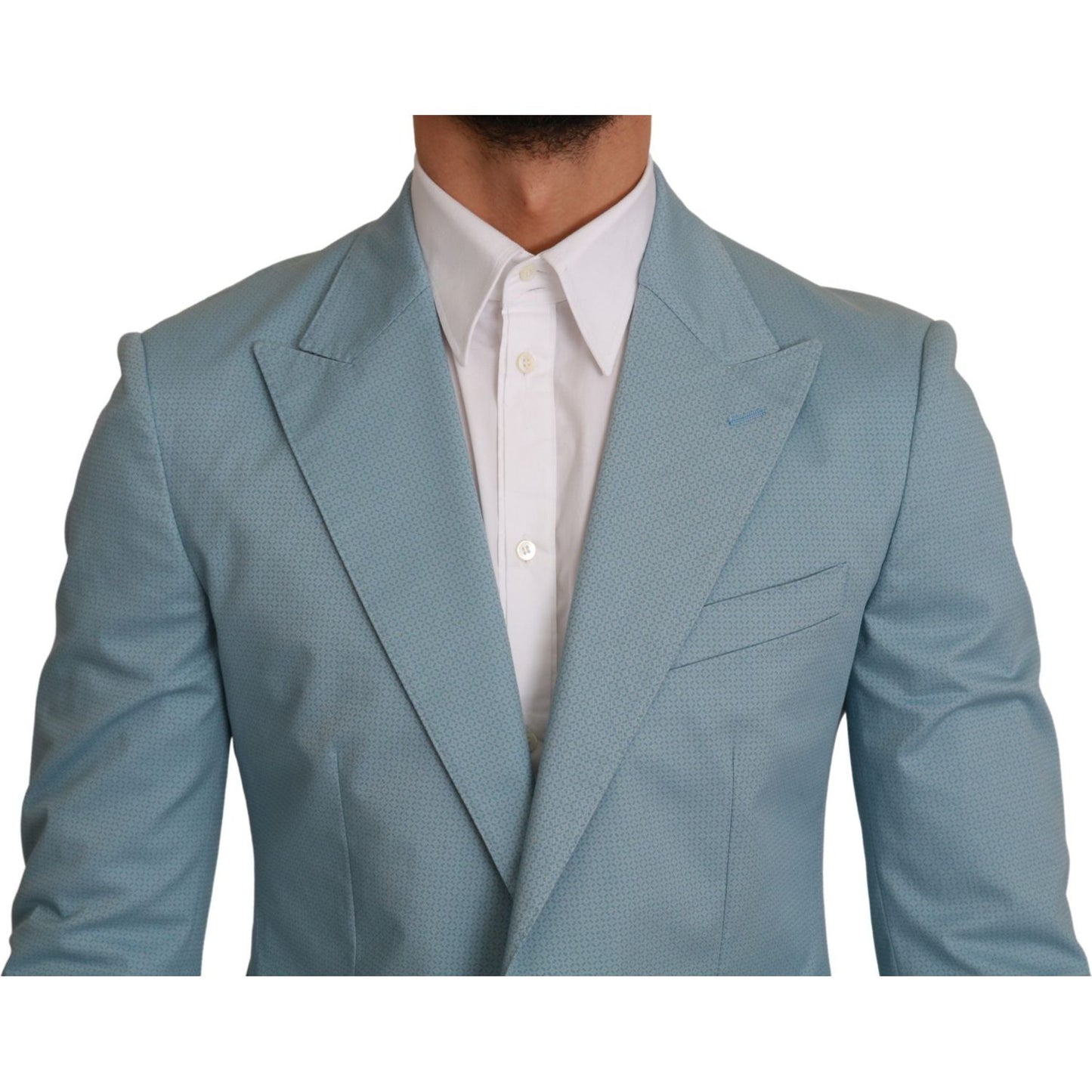 Dolce & Gabbana Elegant Blue Fantasy Pattern Blazer Dolce & Gabbana Slate Gray