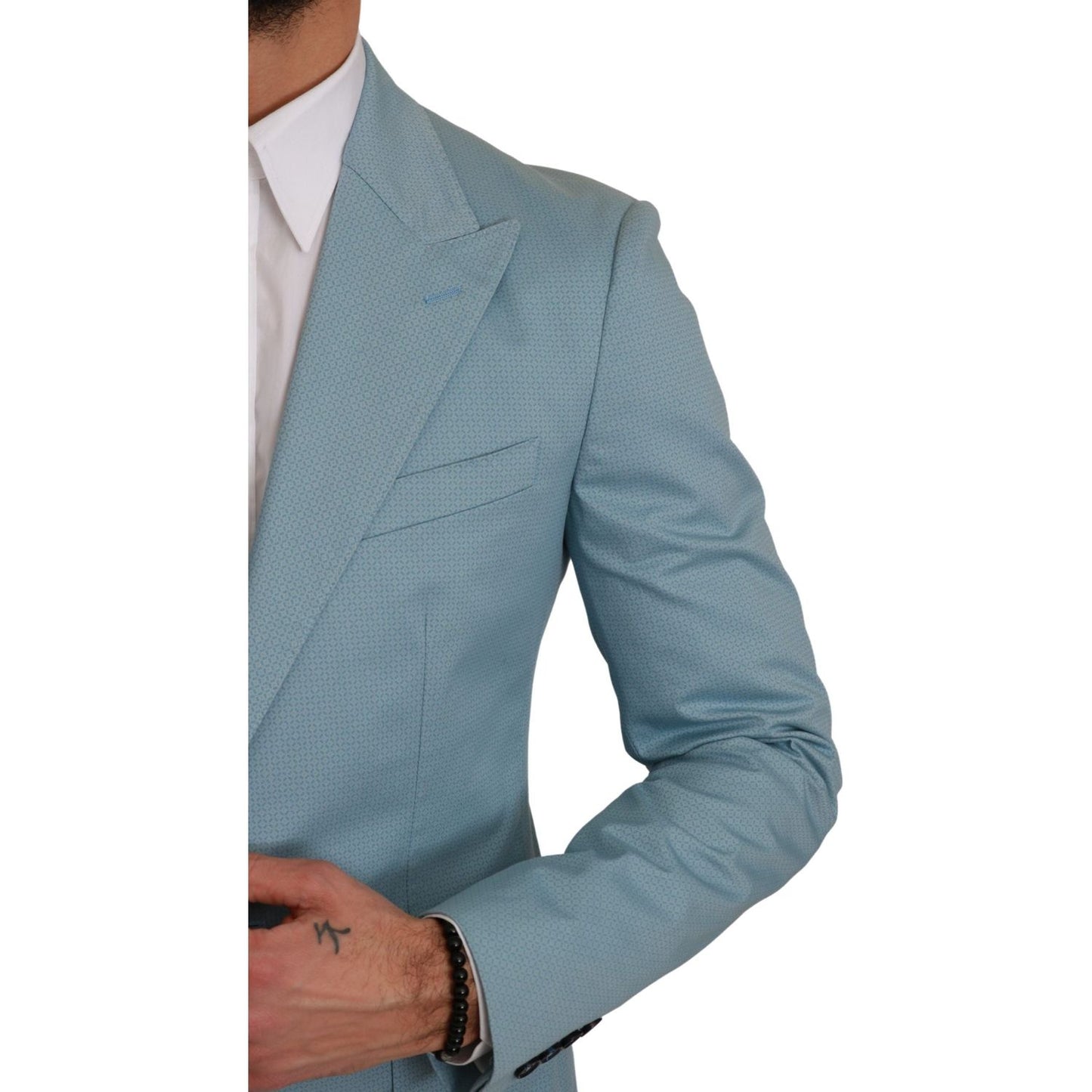Dolce & Gabbana Elegant Blue Fantasy Pattern Blazer Dolce & Gabbana Slate Gray