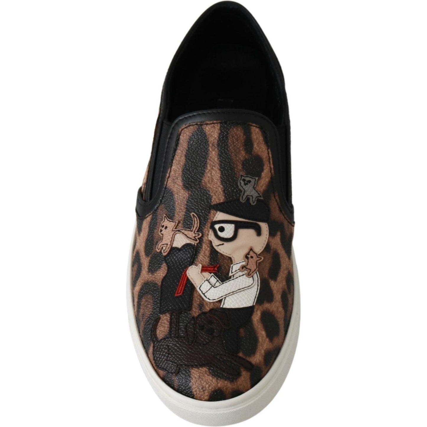 Dolce & Gabbana Chic Leopard Print Loafers for Elegant Comfort Dolce & Gabbana Gray