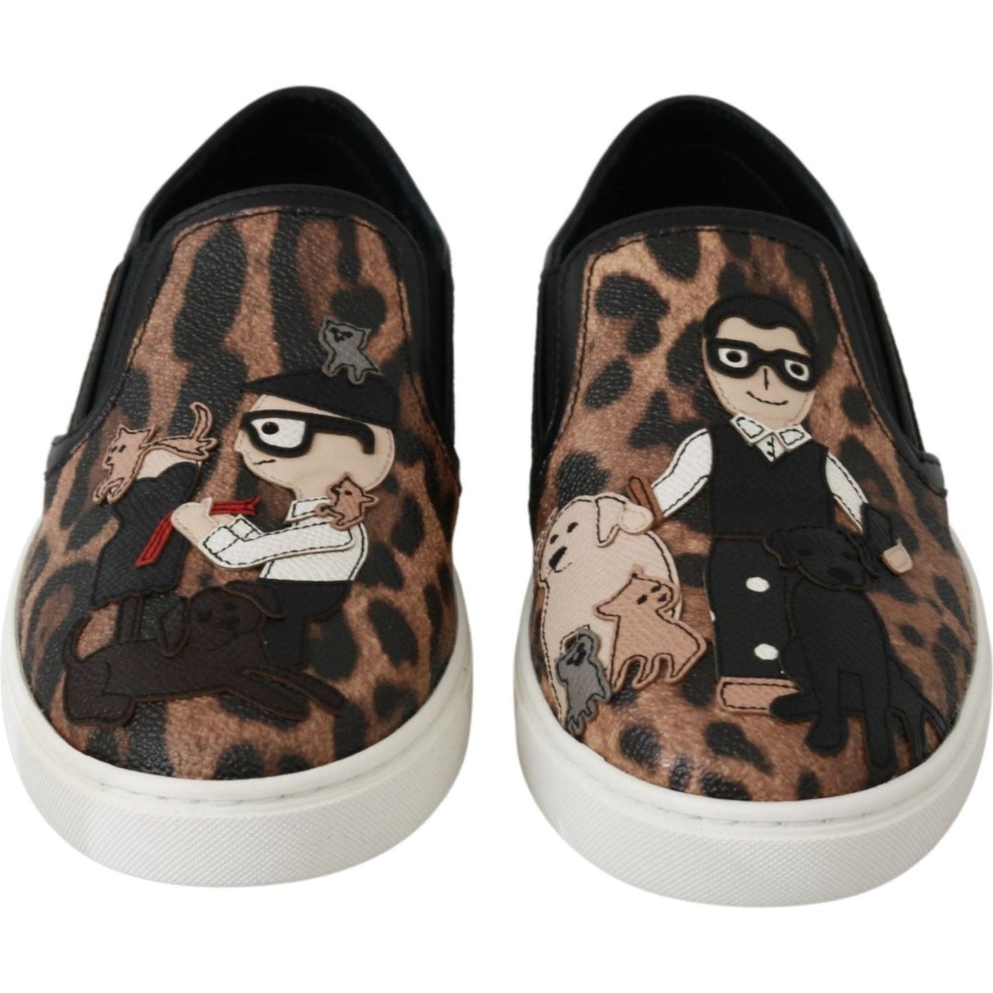 Dolce & Gabbana Chic Leopard Print Loafers for Elegant Comfort Dolce & Gabbana Gray