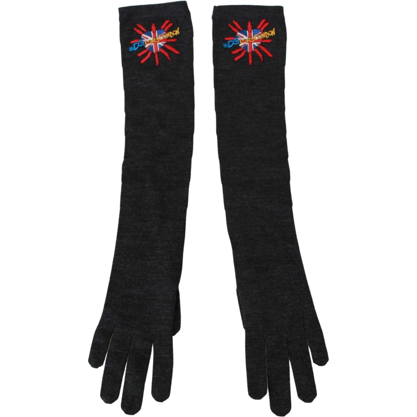 Dolce & Gabbana Elegant Elbow Length Woolen Gloves Dolce & Gabbana Black