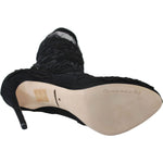 Dolce & Gabbana Black Roses Stilettos Booties Socks Shoes LA6147-39