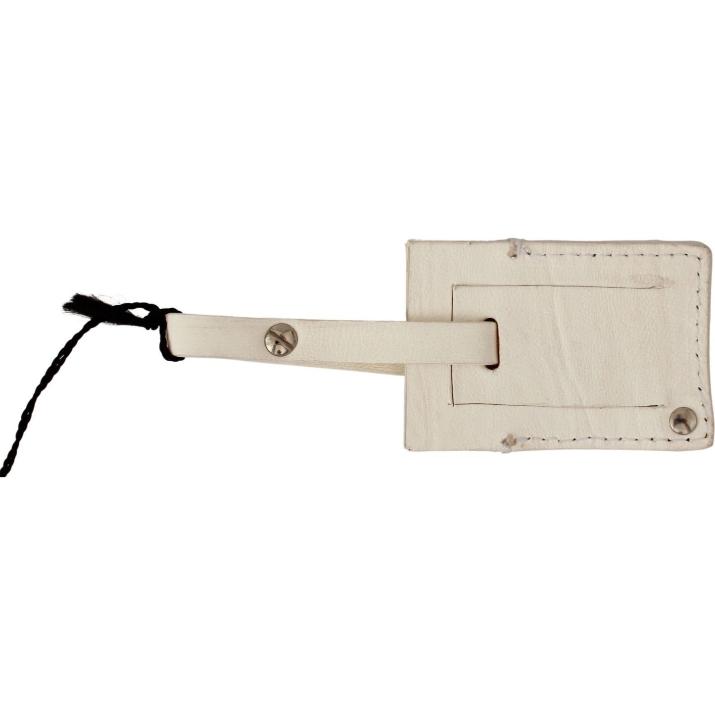 GF Ferre Elegant Beige Leather Keychain Keychain GF Ferre Gray