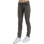 Costume National Chic Gray Slim Fit Cotton Jeans Costume National Dark Slate Gray