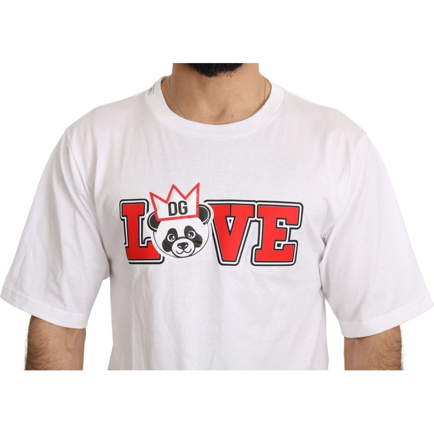 Dolce & Gabbana Panda Love Slim Fit Crewneck Tee Dolce & Gabbana Light Gray