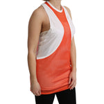 Dsquared² Elegant Sleeveless Cotton Tank in Orange Dsquared² Chocolate