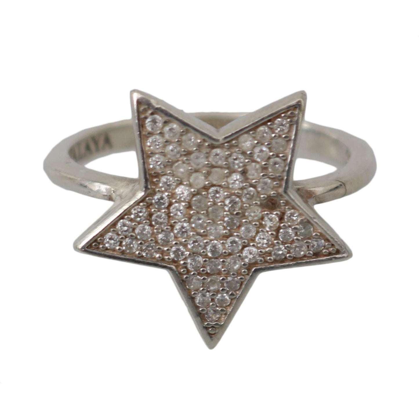 Nialaya Chic Silver CZ Crystal Women's Statement Ring Ring Nialaya Slate Gray