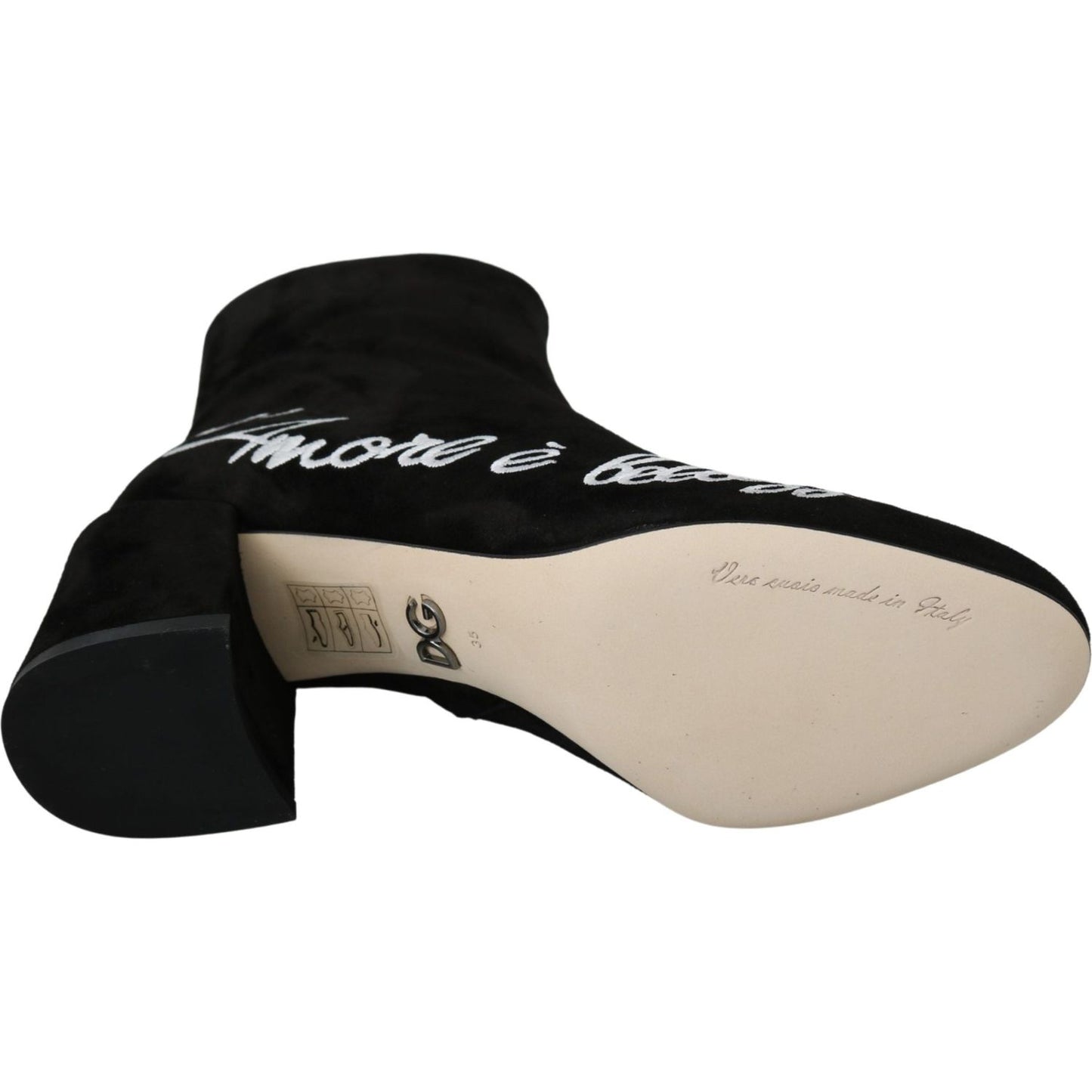 Dolce & Gabbana Chic Embroidered Ankle Boots Dolce & Gabbana Gray