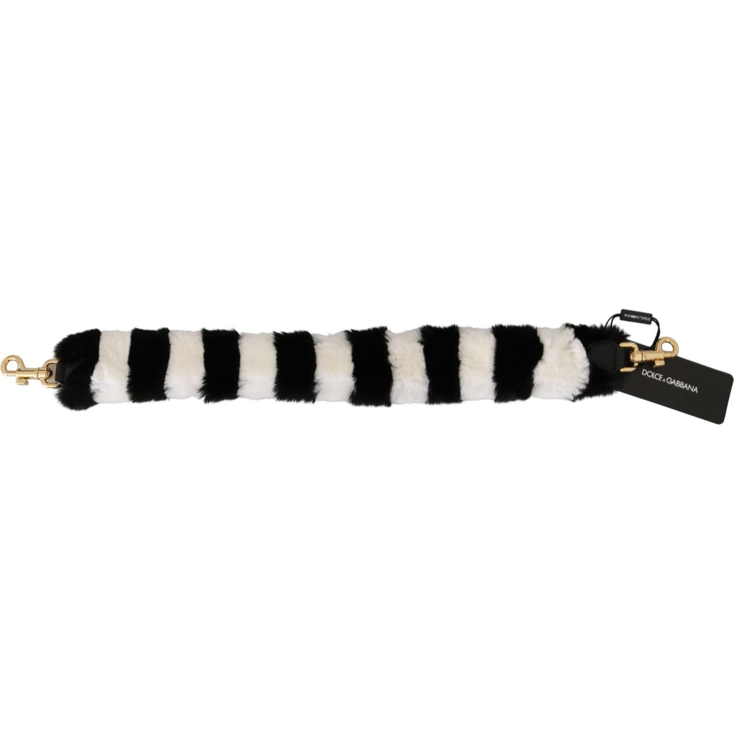 Dolce & Gabbana Elegant Fur Shoulder Strap Accessory Fur Scarves Dolce & Gabbana Light Gray