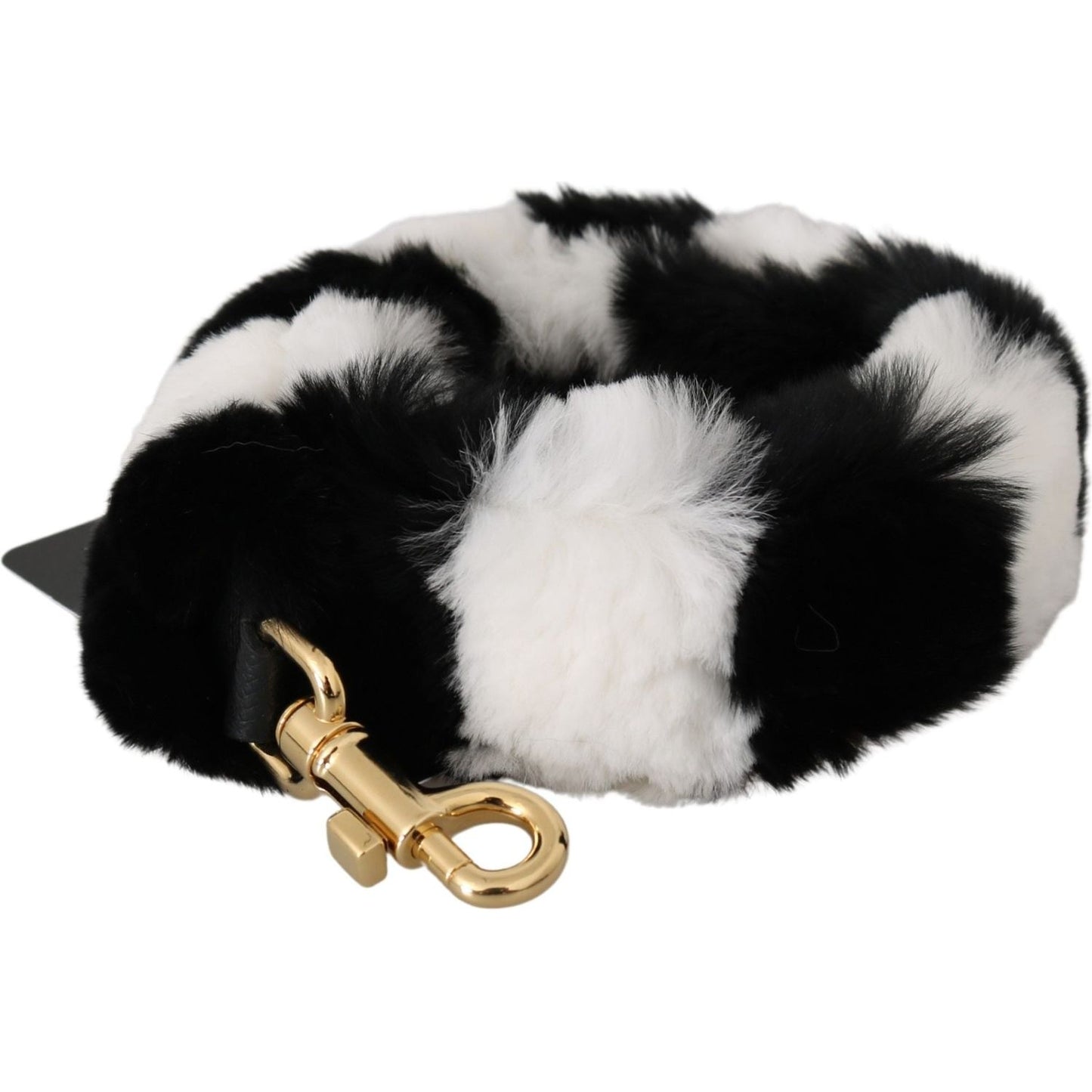 Dolce & Gabbana Elegant Fur Shoulder Strap Accessory Fur Scarves Dolce & Gabbana Black