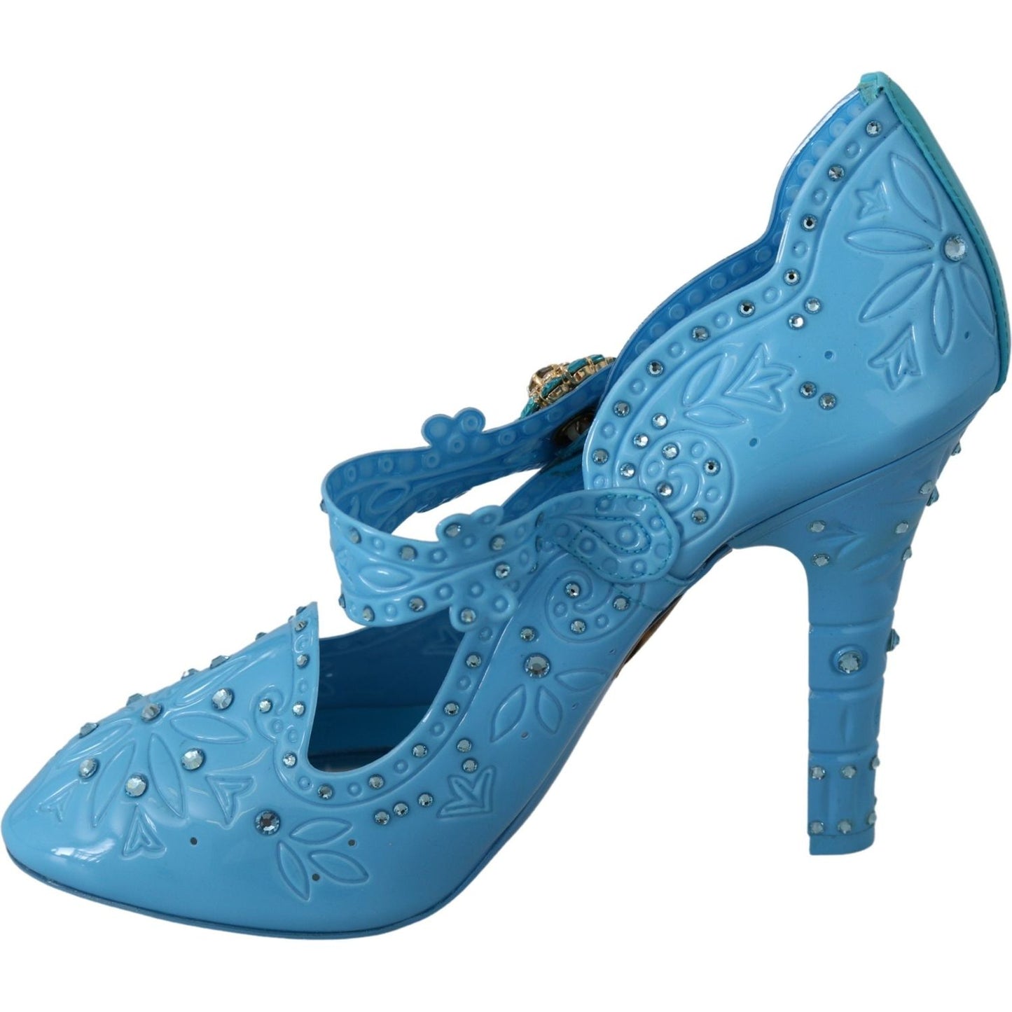 Dolce & Gabbana Enchanting Crystal Cinderella Pumps Dolce & Gabbana Steel Blue