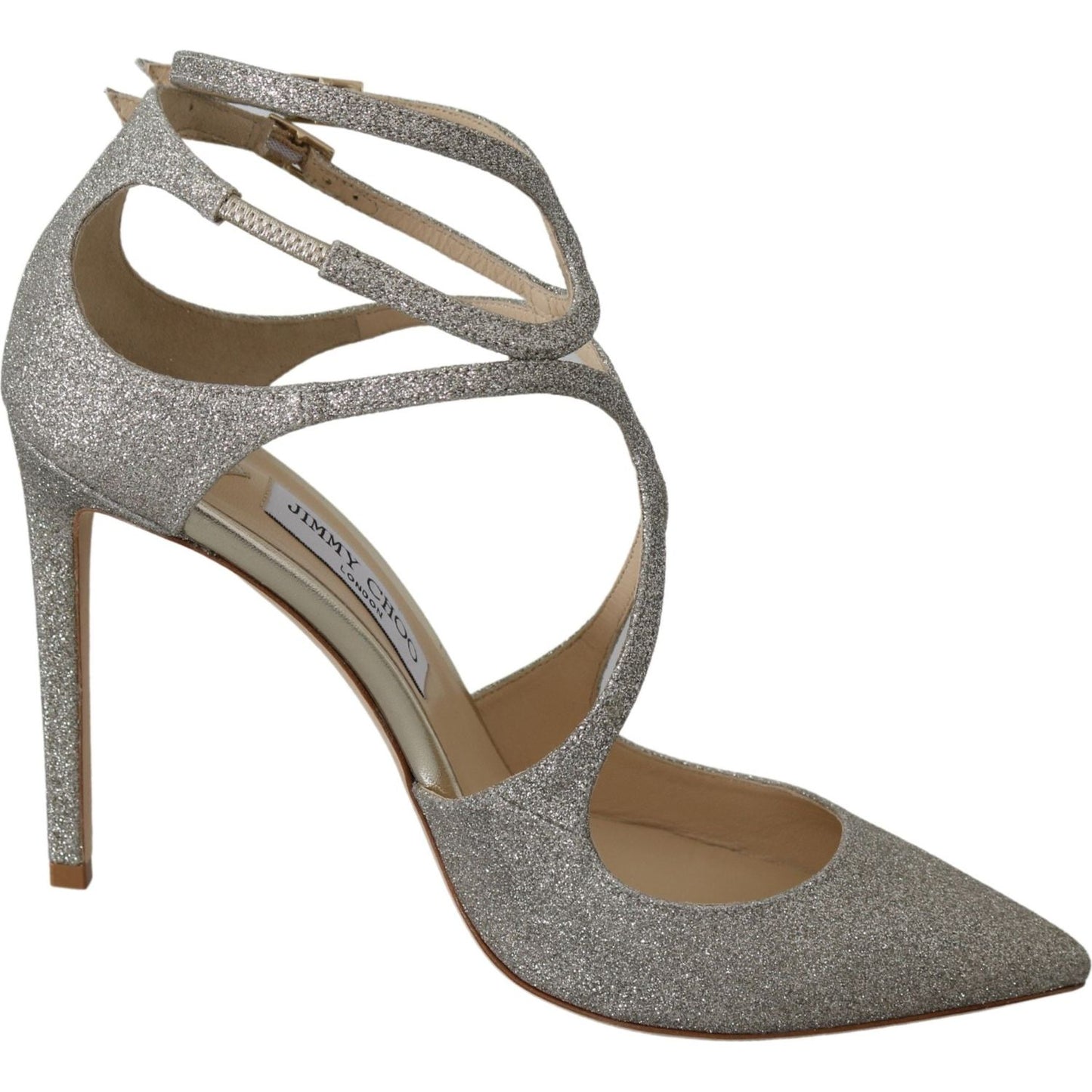 Jimmy Choo Platinum Ice Lancer Leather Pumps - Elegance Refined Jimmy Choo Dim Gray