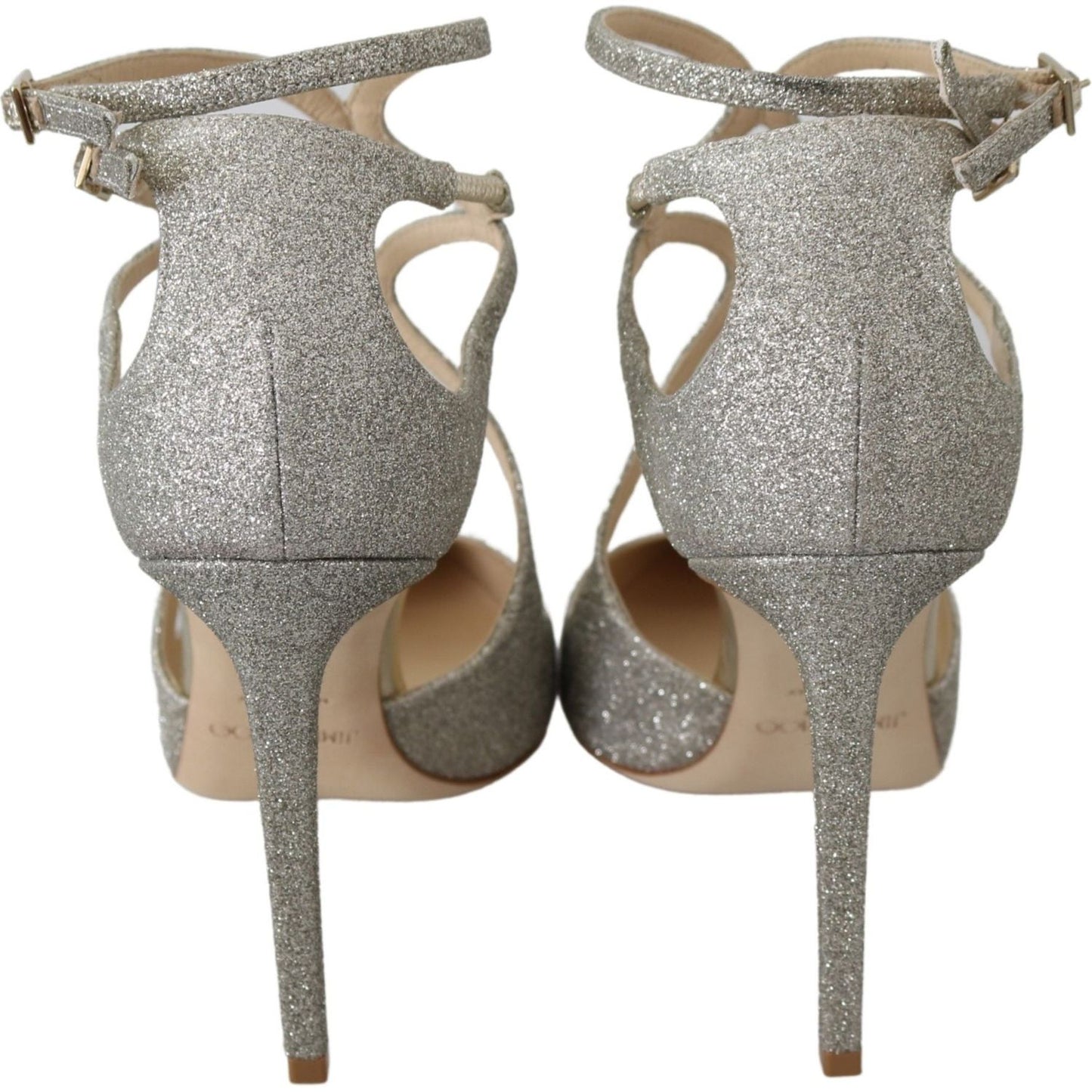 Jimmy Choo Platinum Ice Lancer Leather Pumps - Elegance Refined Jimmy Choo Light Slate Gray