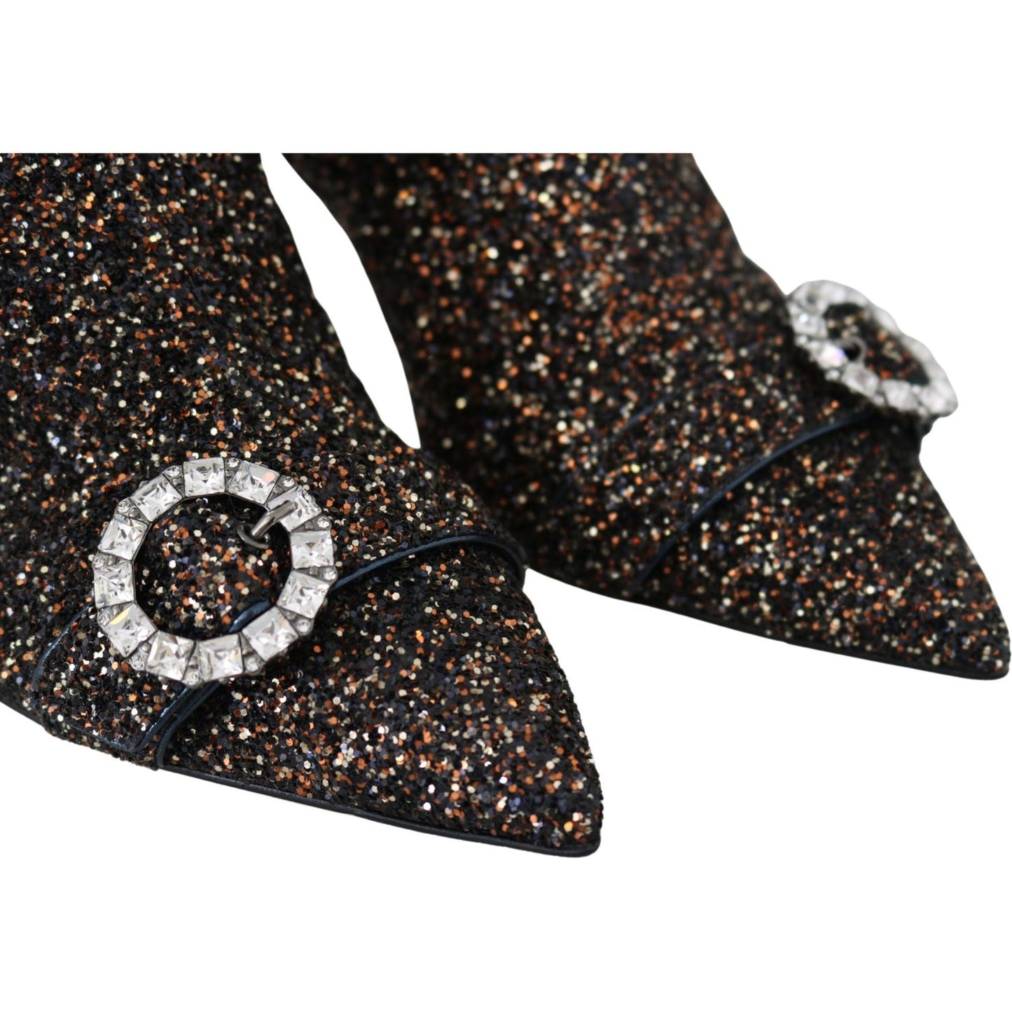 Jimmy Choo Amethyst Mix Hanover Heeled Glitter Boots Jimmy Choo Black
