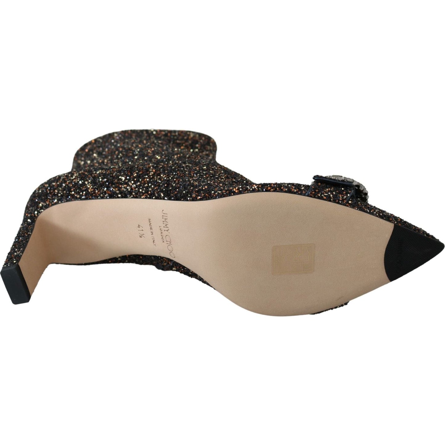 Jimmy Choo Amethyst Mix Hanover Heeled Glitter Boots Jimmy Choo Rosy Brown