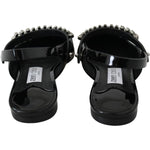 Jimmy Choo Elegant Black Patent Flats with Crystal Accent 192954629175