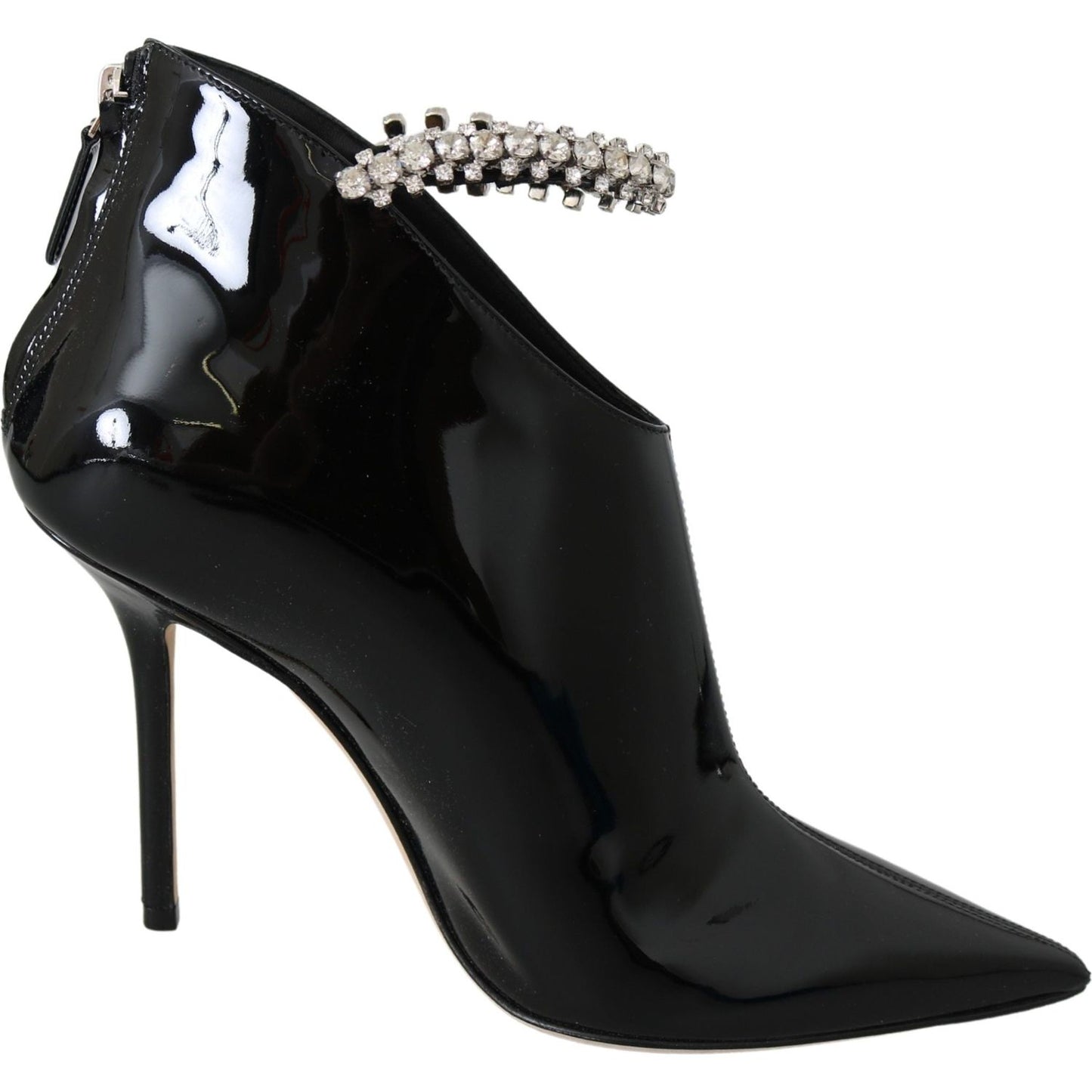 Jimmy Choo Elegant Black Patent Heeled Boots Jimmy Choo Black