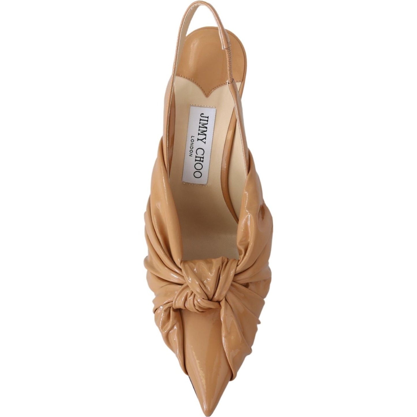 Jimmy Choo Elegant Pointed Toe Leather Pumps Shoes Jimmy Choo Rosy Brown