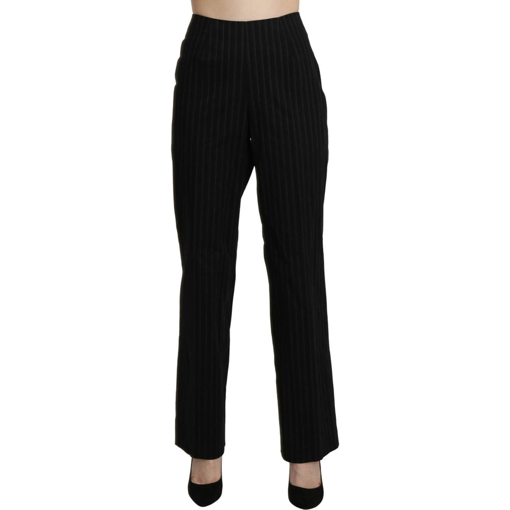 BENCIVENGA Black High Waist Straight Dress Trouser Pants PAN71360-48