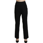 BENCIVENGA Black High Waist Straight Dress Trouser Pants PAN71360-48