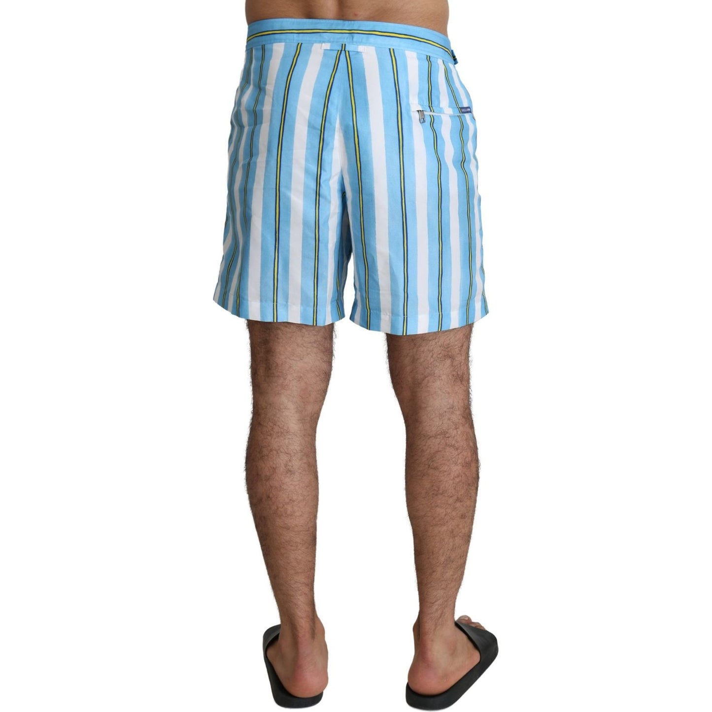 Dolce & Gabbana Striped Elegance Swim Shorts Dolce & Gabbana Dark Gray